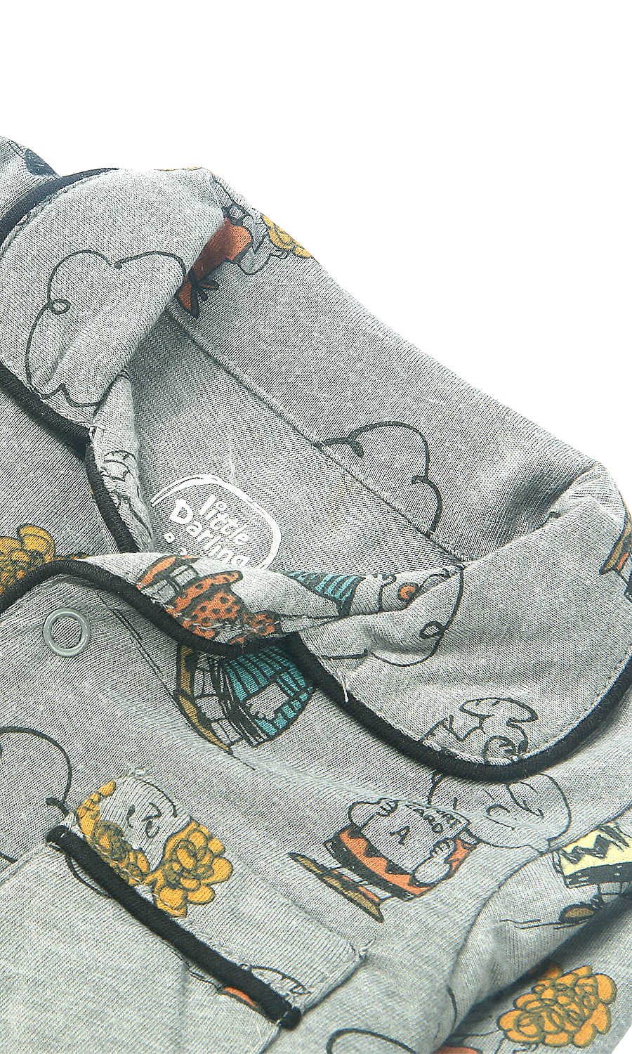 Baby Night Suit Grey Snoopy & Friends Print