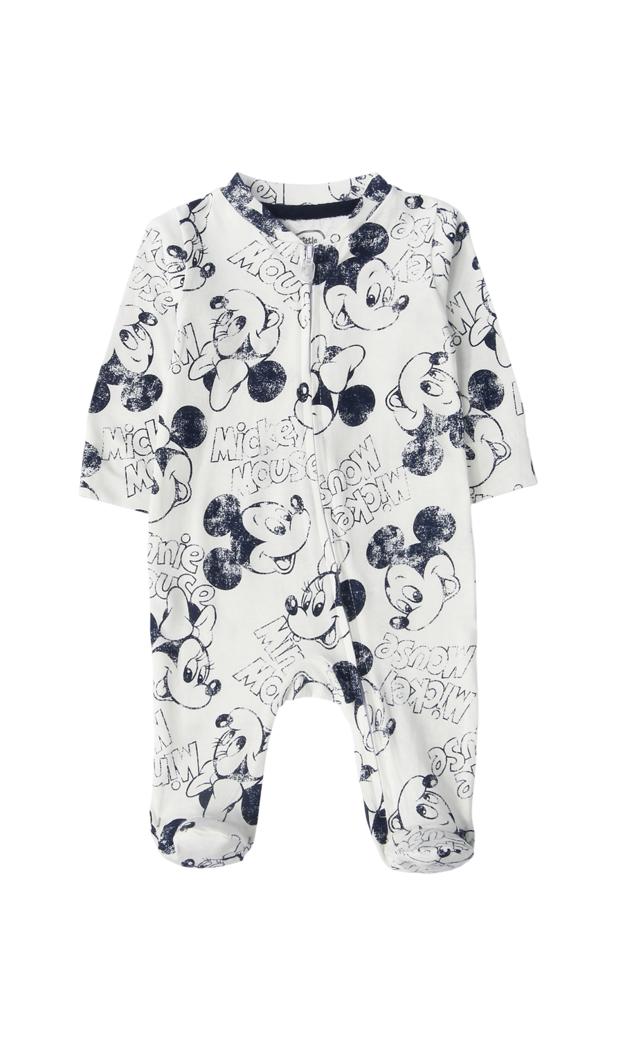 Baby Romper Pack of 2 White Navy Stripes & Mickey Mouse Print