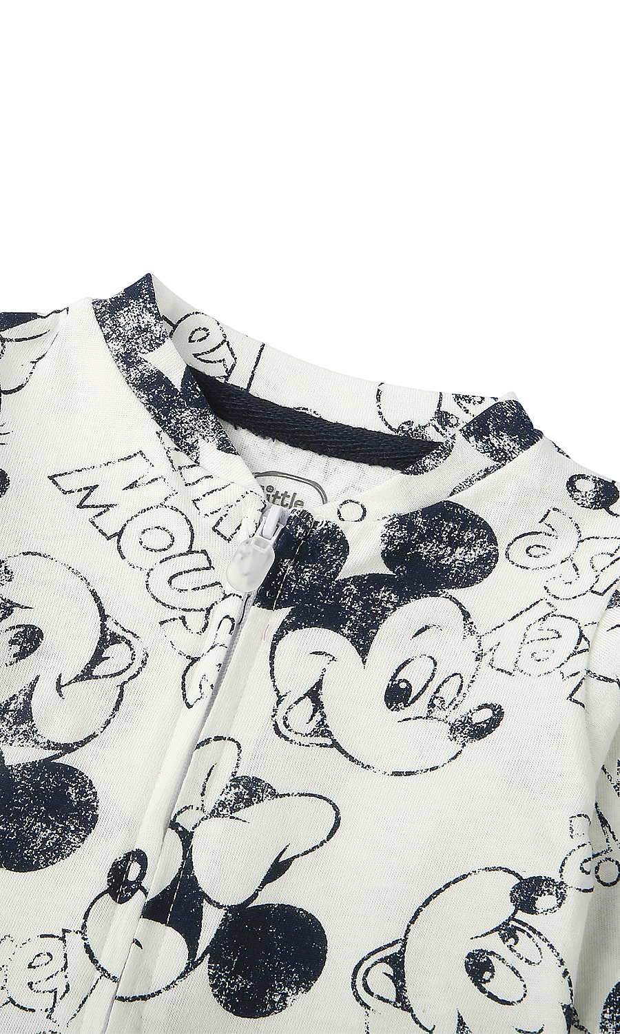 Baby Romper Pack of 2 White Navy Stripes & Mickey Mouse Print