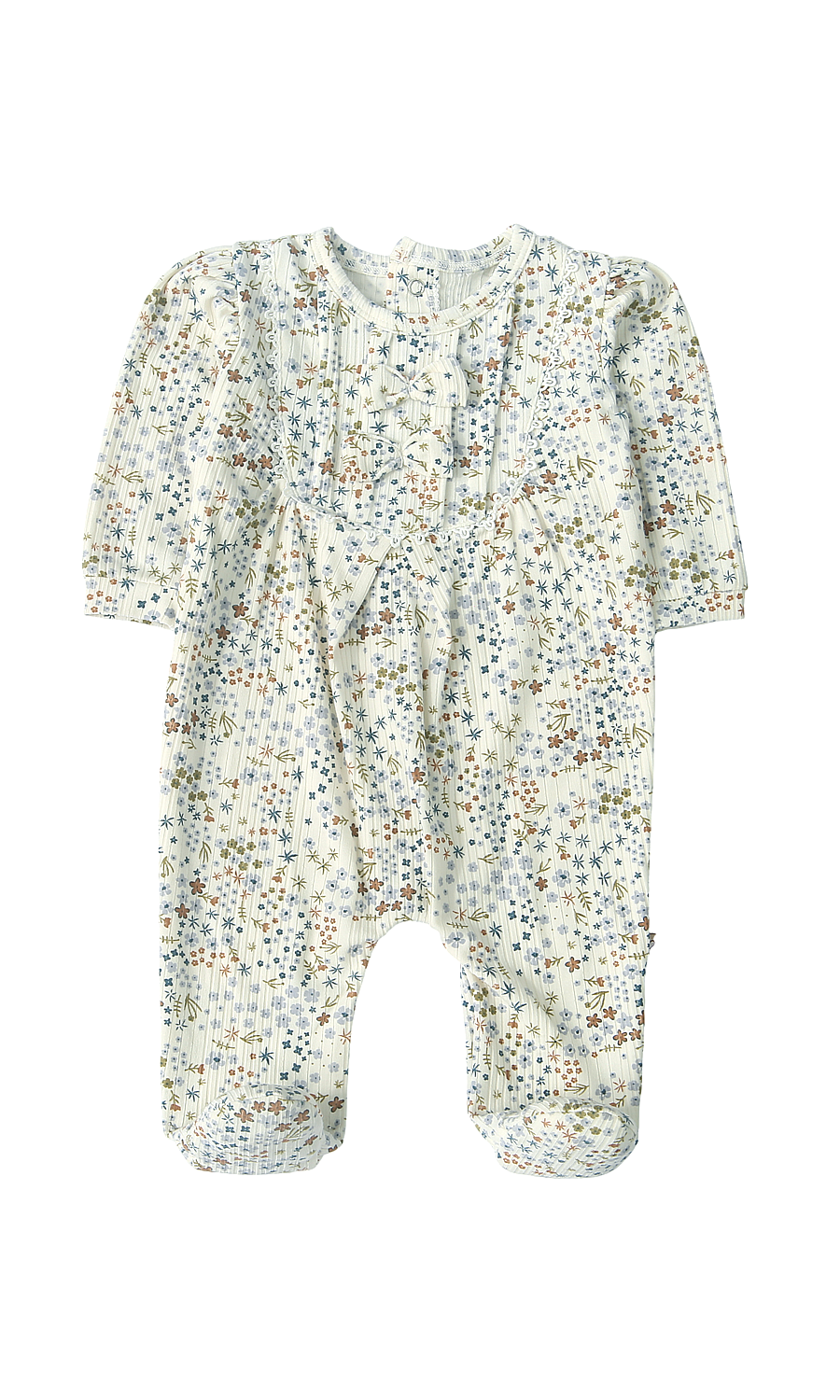 Baby Floral Print Pointelle 6-Piece Gift Set Blue