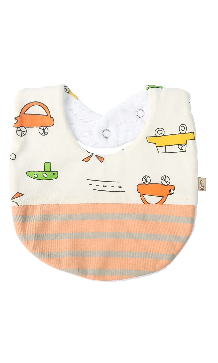 Baby Vehicle Print & Striped 6-Piece Gift Set Peach