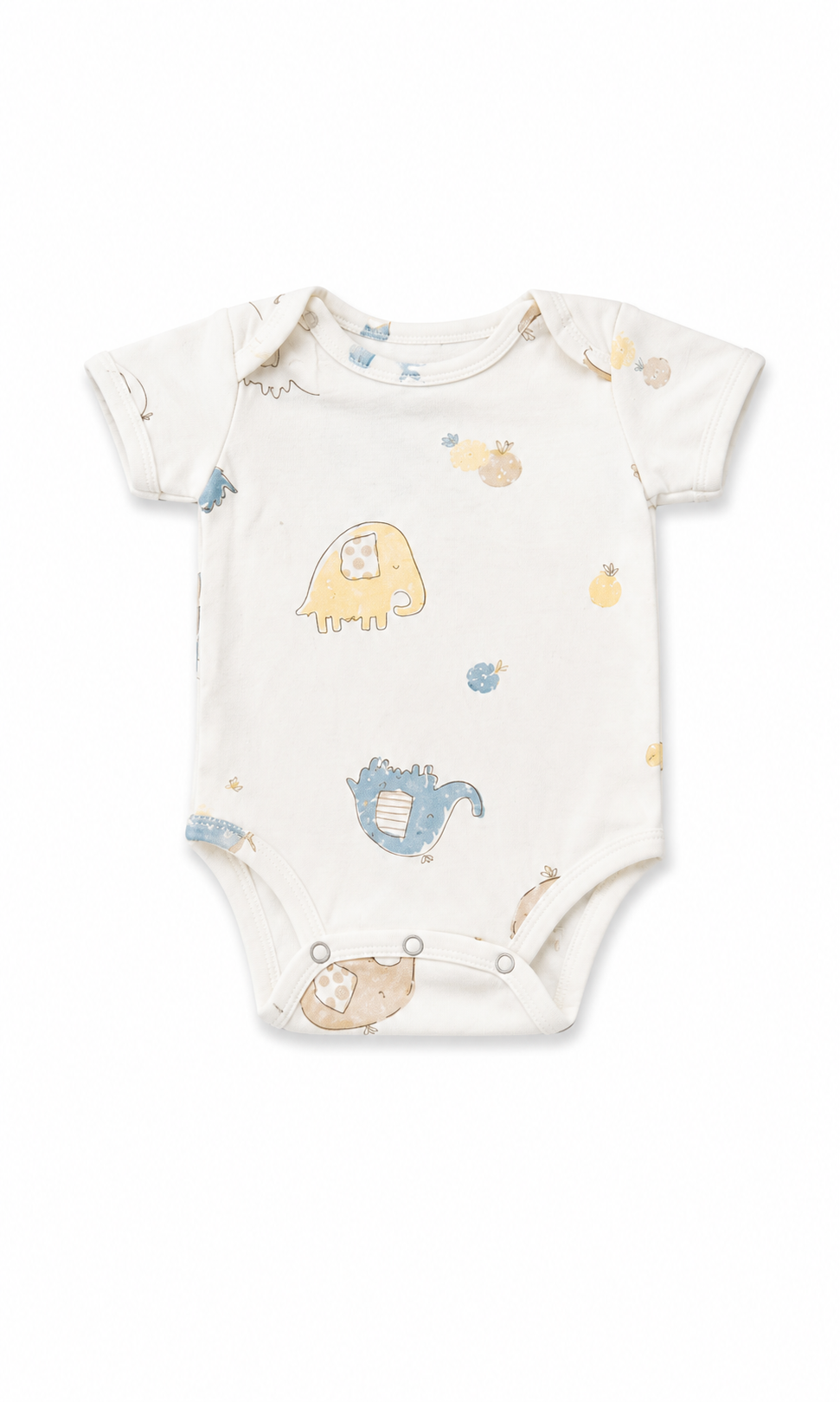 Baby 6-Piece Gift Set Off-White Elephant Print Blue Grey
