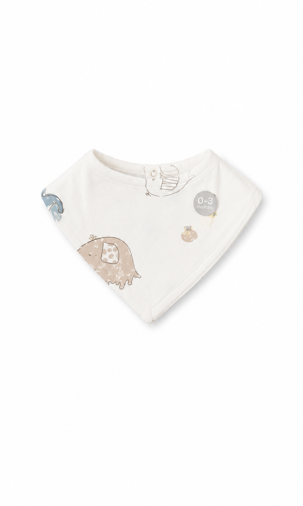 Baby 6-Piece Gift Set Off-White Elephant Print Blue Grey