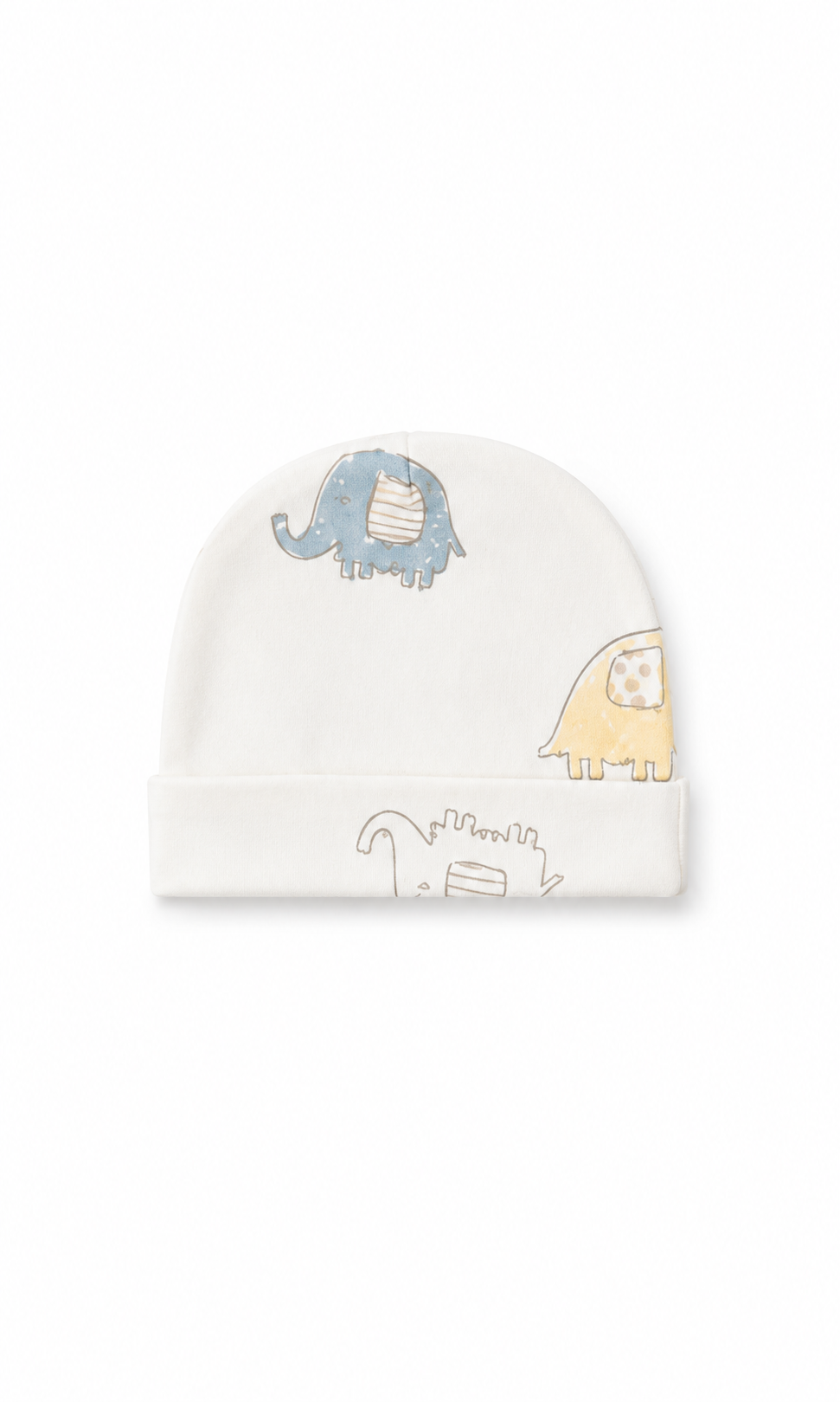Baby 6-Piece Gift Set Off-White Elephant Print Blue Grey