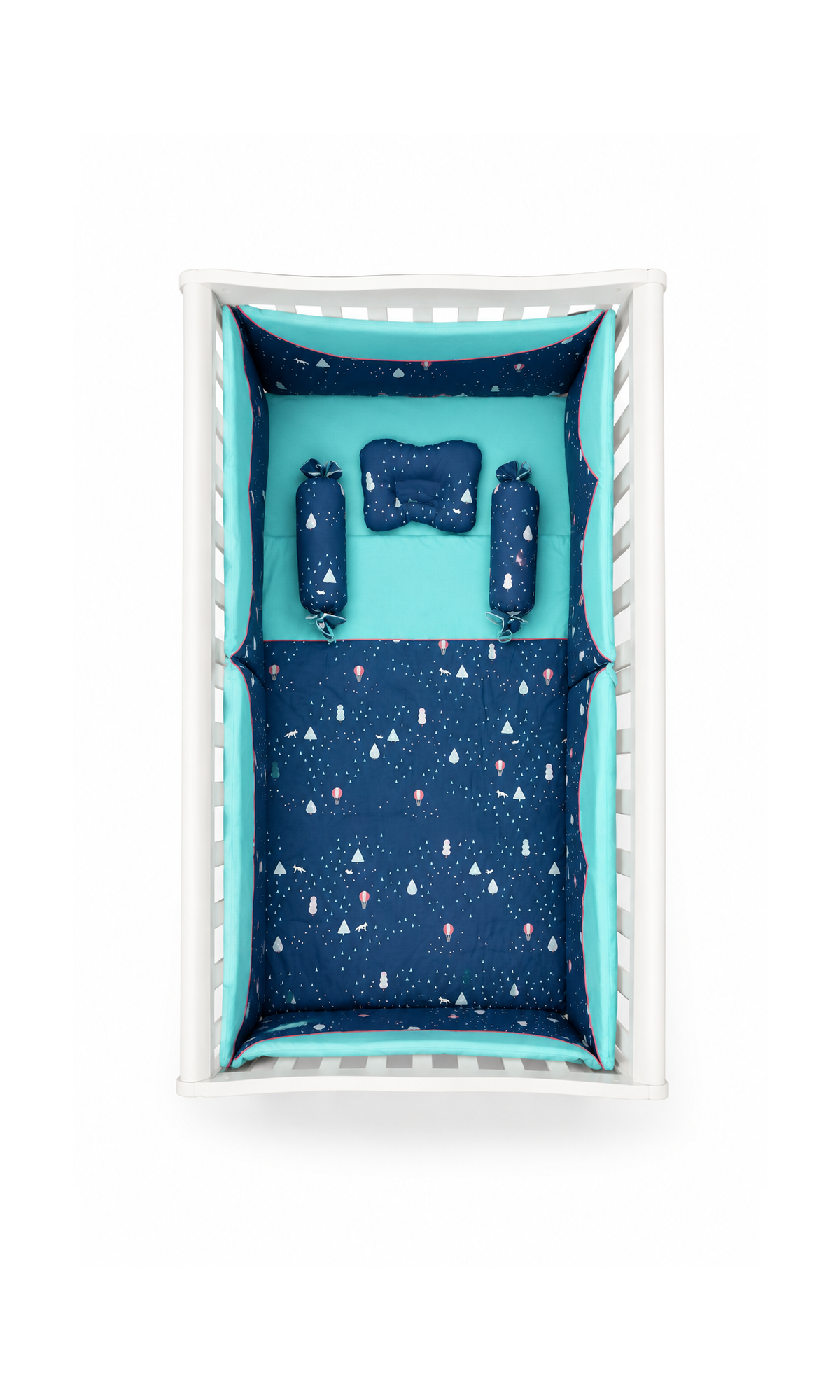 Baby Crib Bedding Set Navy Blue Galaxy Print