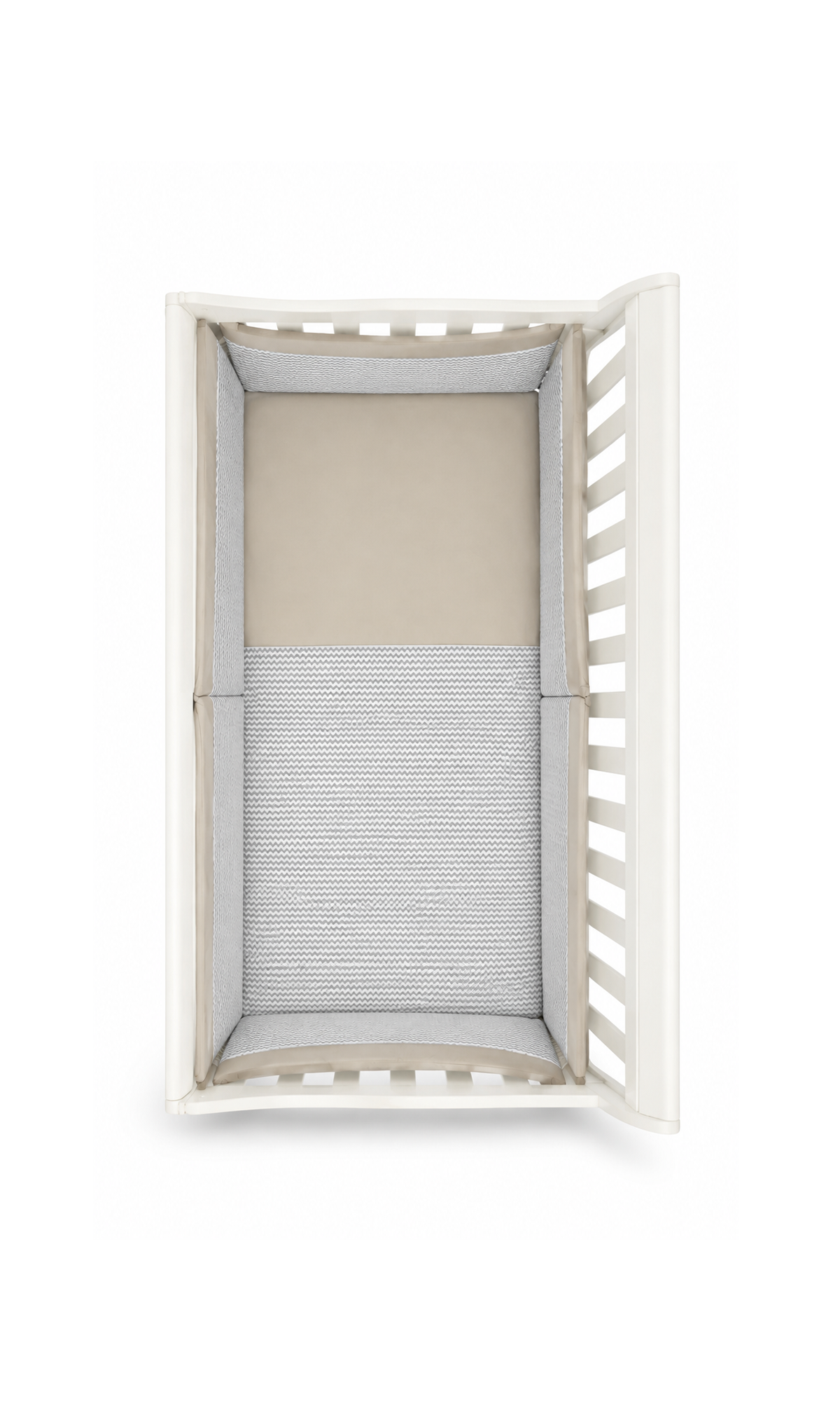 Baby Crib Bedding Set Grey Chevron Print