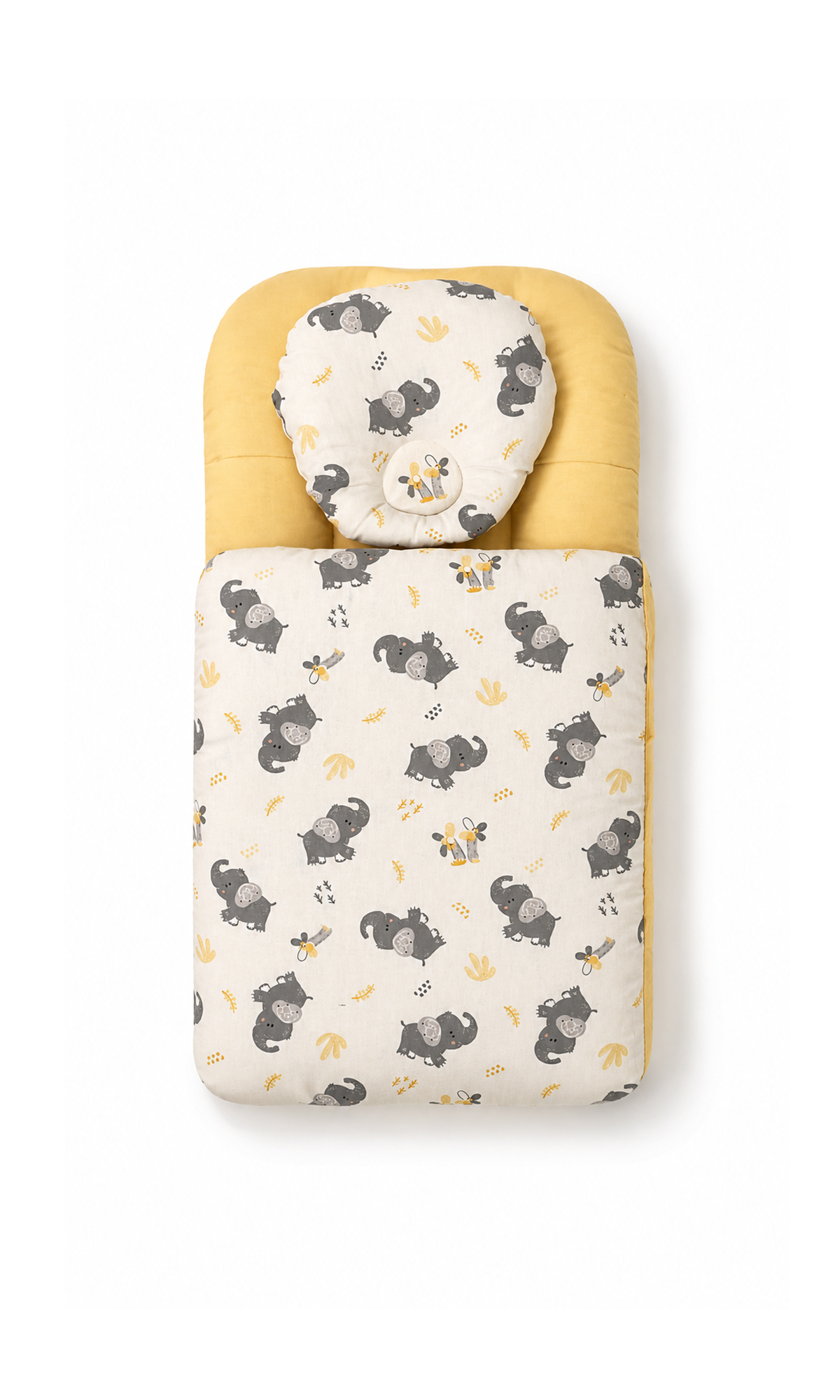 Baby Carry Nest Yellow Elephant Print