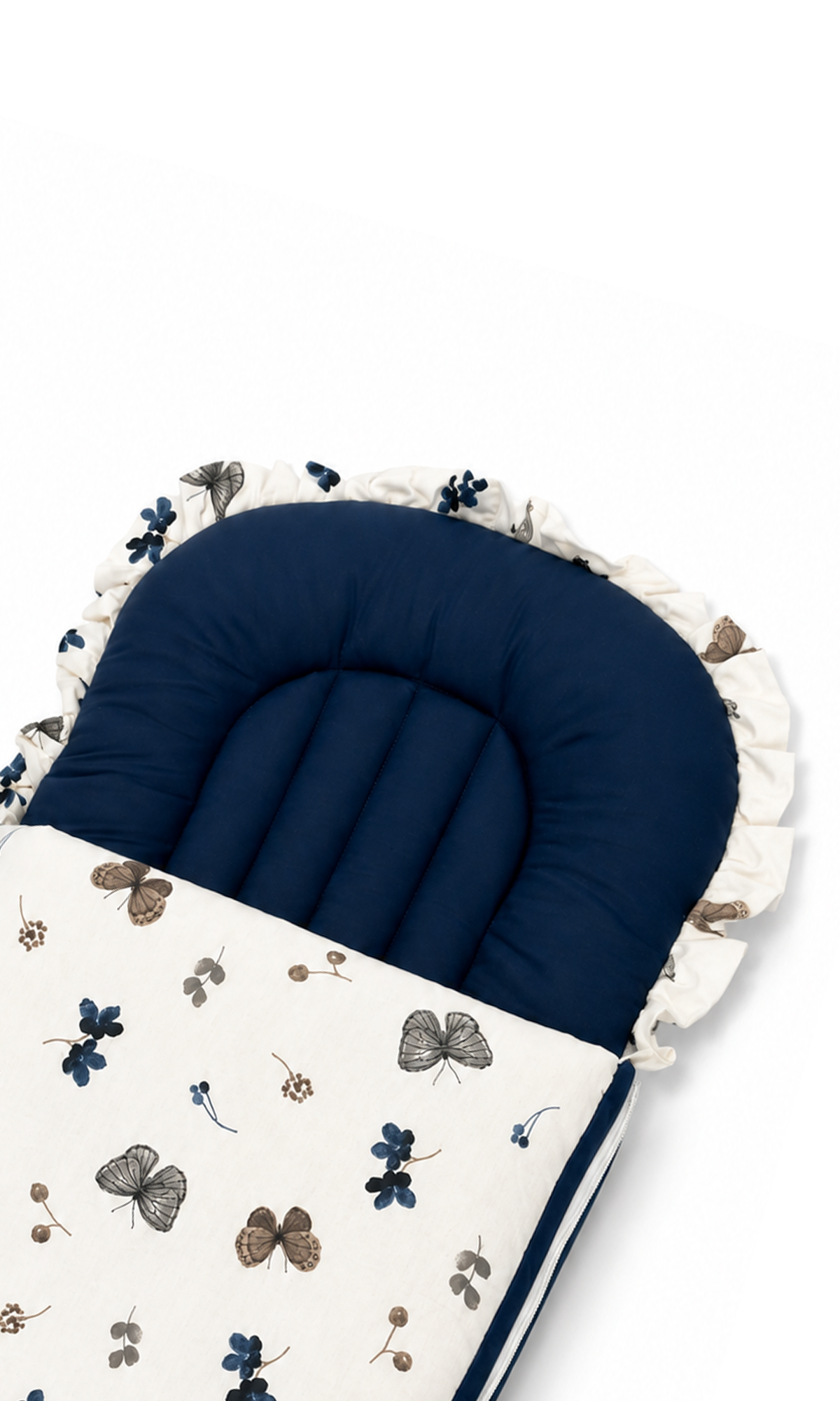 Baby Carry Nest Navy Blue Butterfly Print