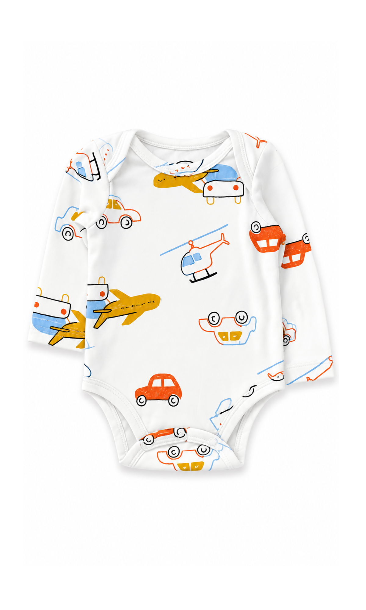 Newborn Baby Gift Set Blue & White Striped Vehicle Print