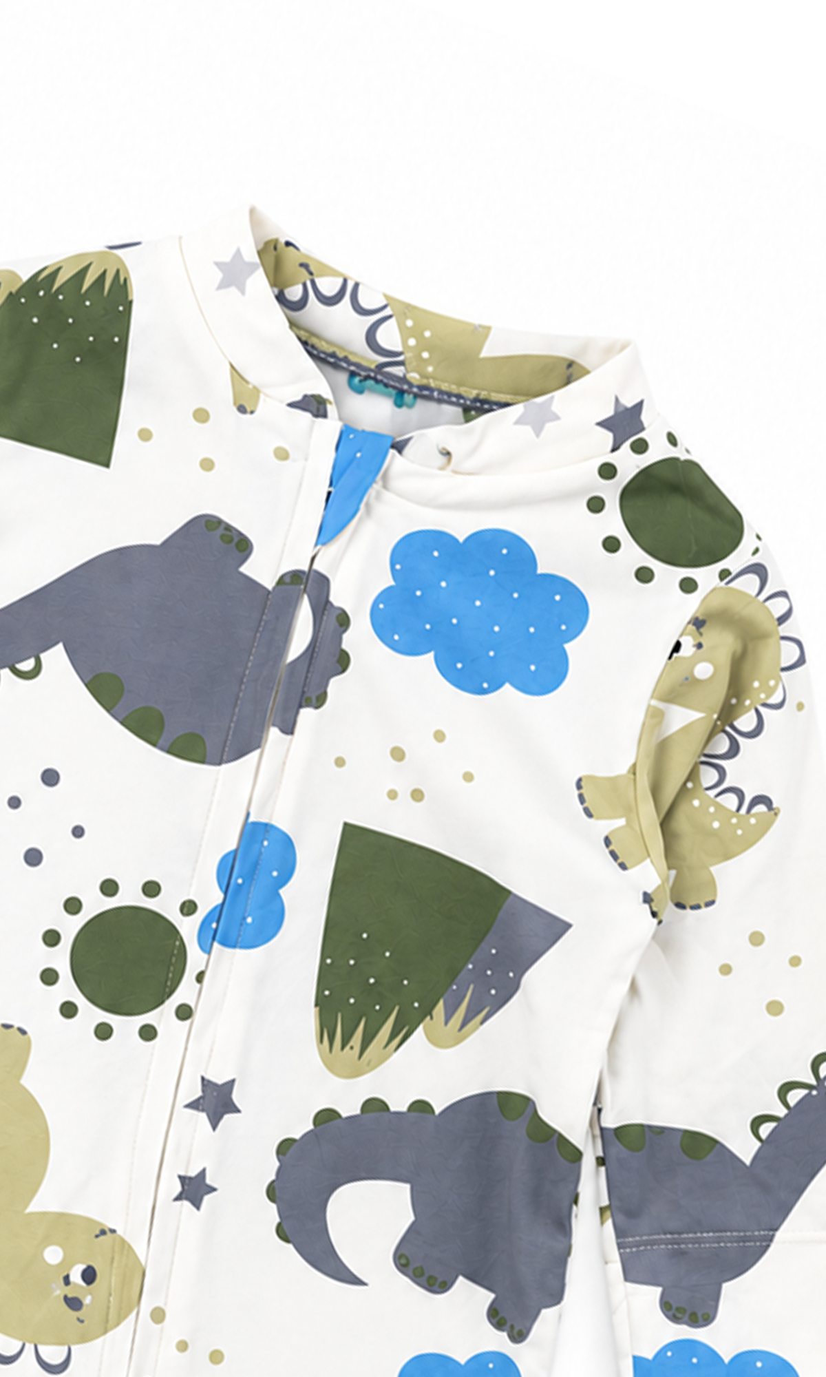 Baby Footed Rompers Multicolour Striped & Dinosaur Print Pack of 2