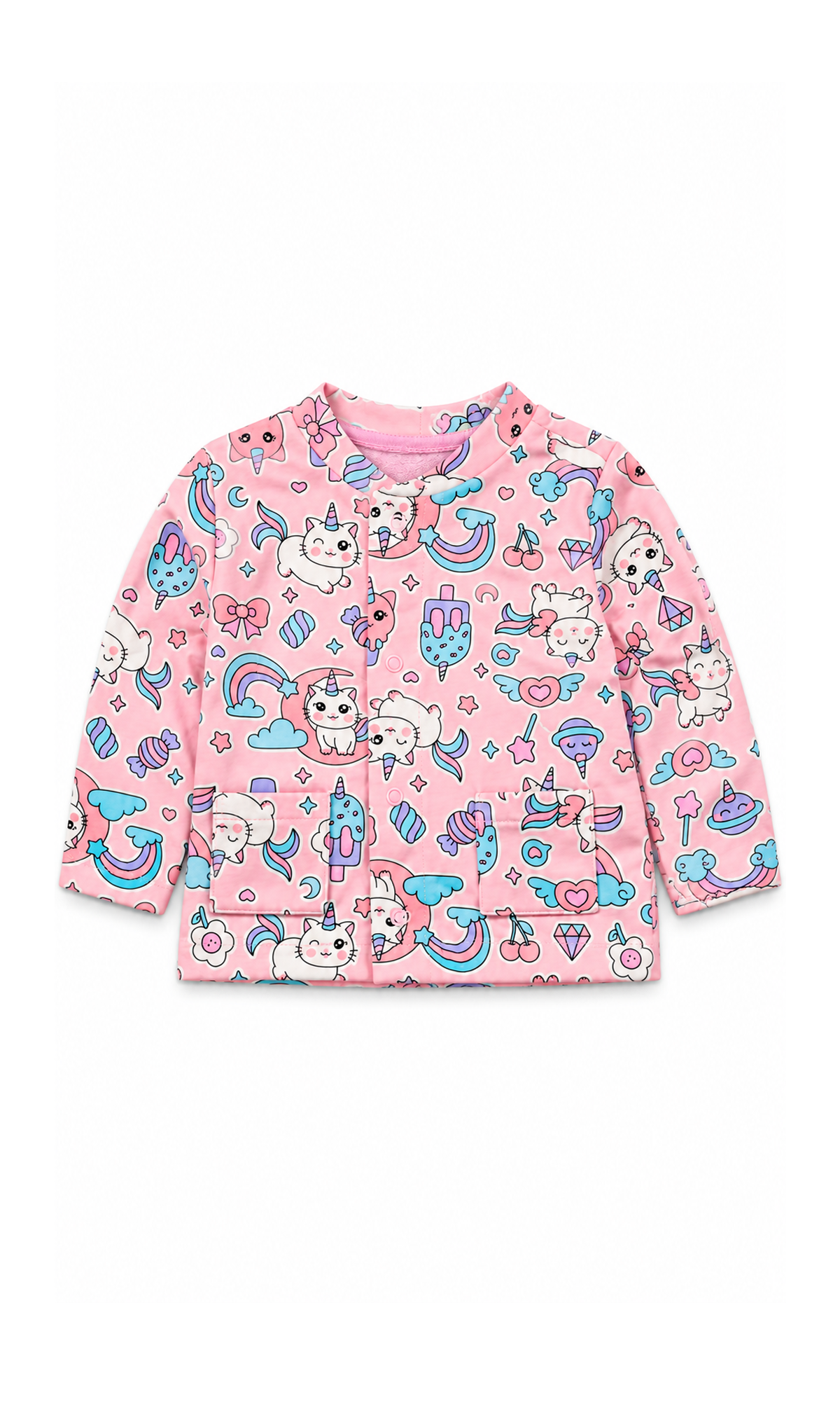 Baby Night Suit Pink Unicorn Print