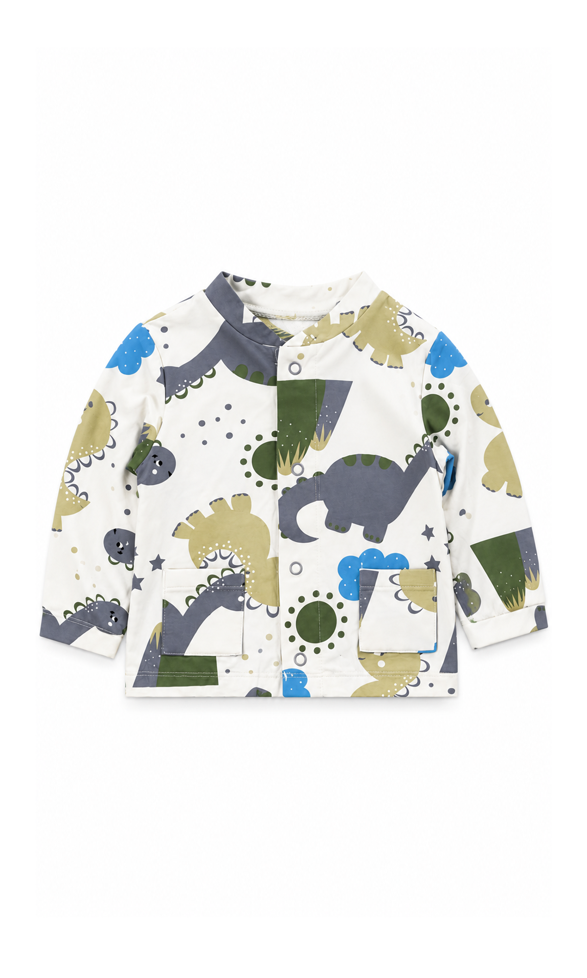 Baby Night Suit White Dinosaur Print