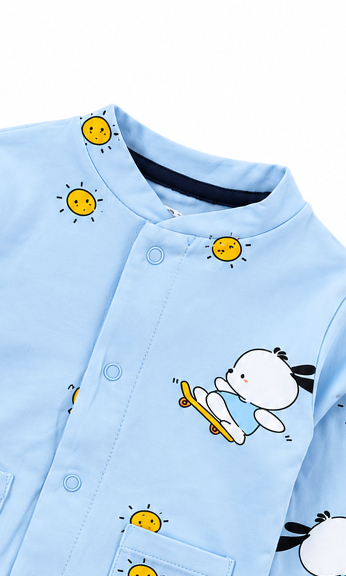 Baby Night Suit Light Blue Bunny Print