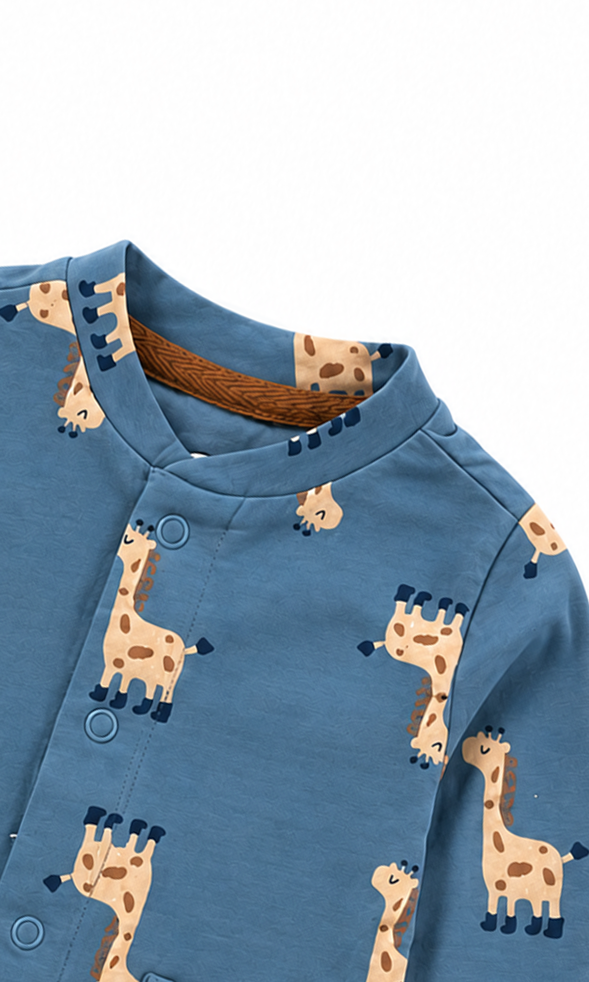 Baby Night Suit Blue Giraffe Print