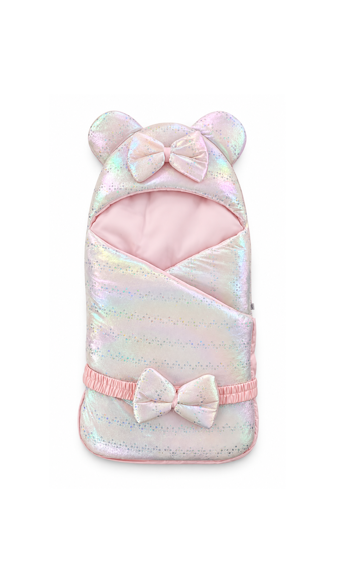 Baby Hooded Carry Nest Pink Bow Design
