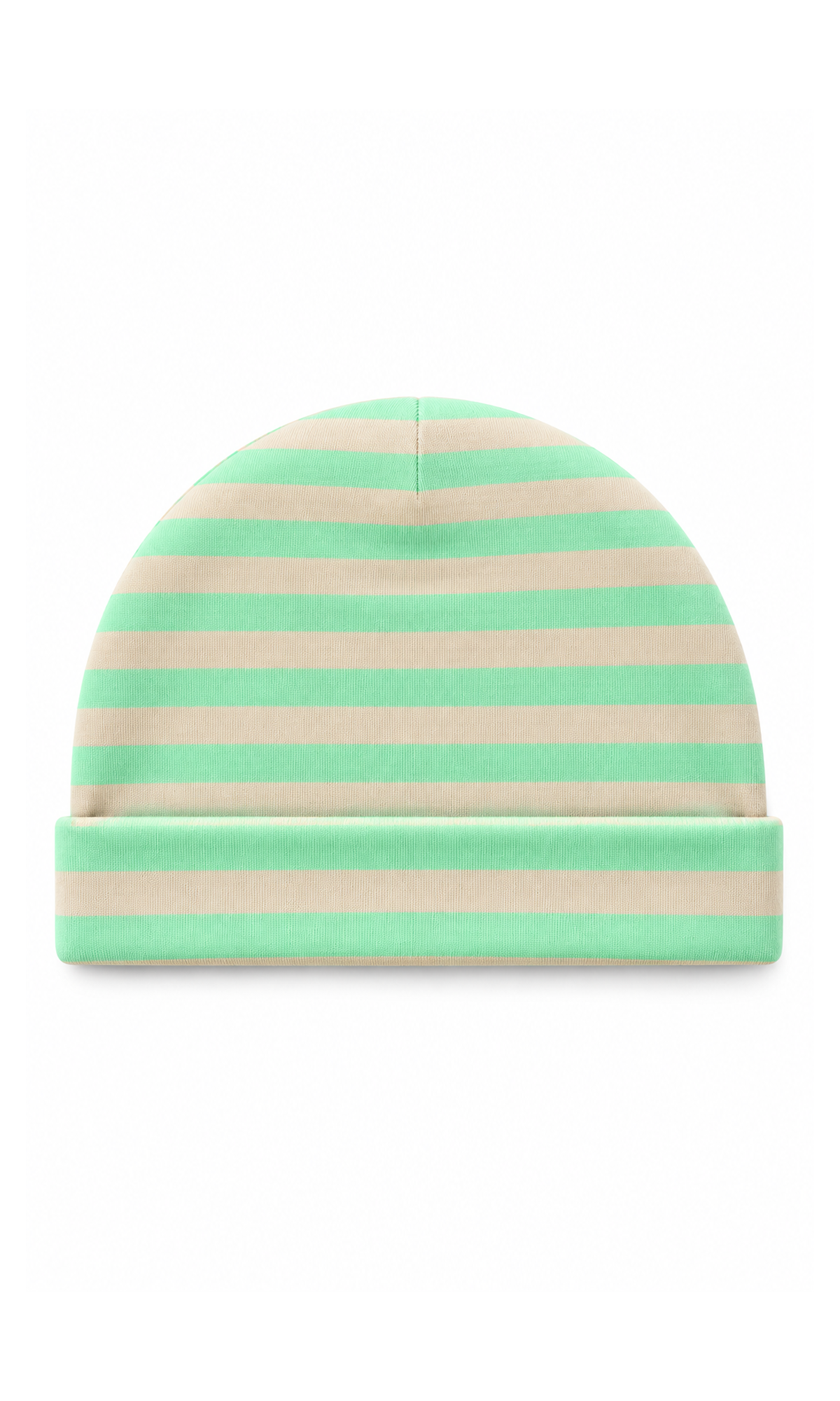 Newborn Baby Gift Set Mint Green Car Motif & Striped Cap