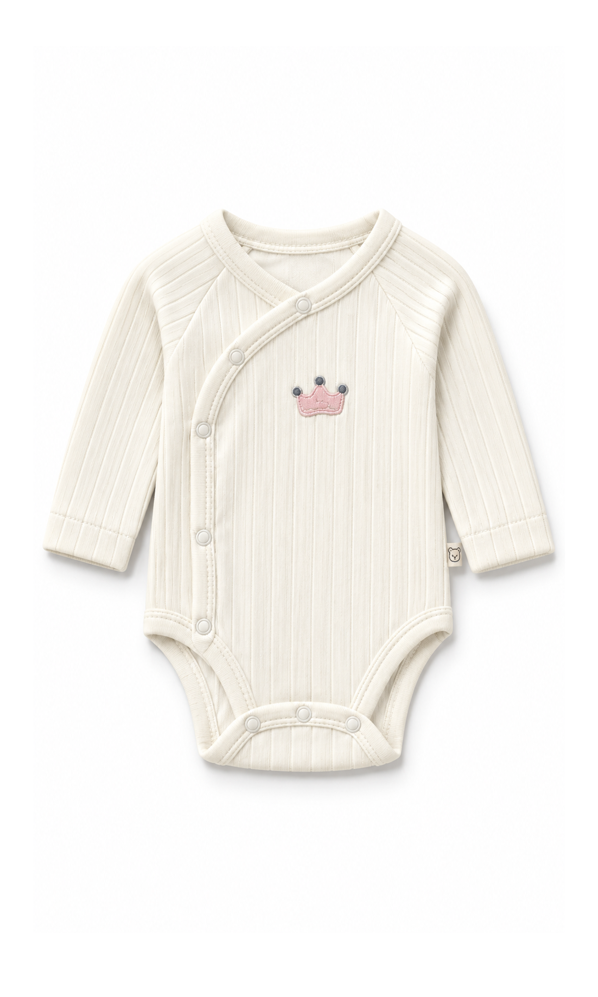 Newborn Baby Gift Set Cream Ribbed Crown Design
