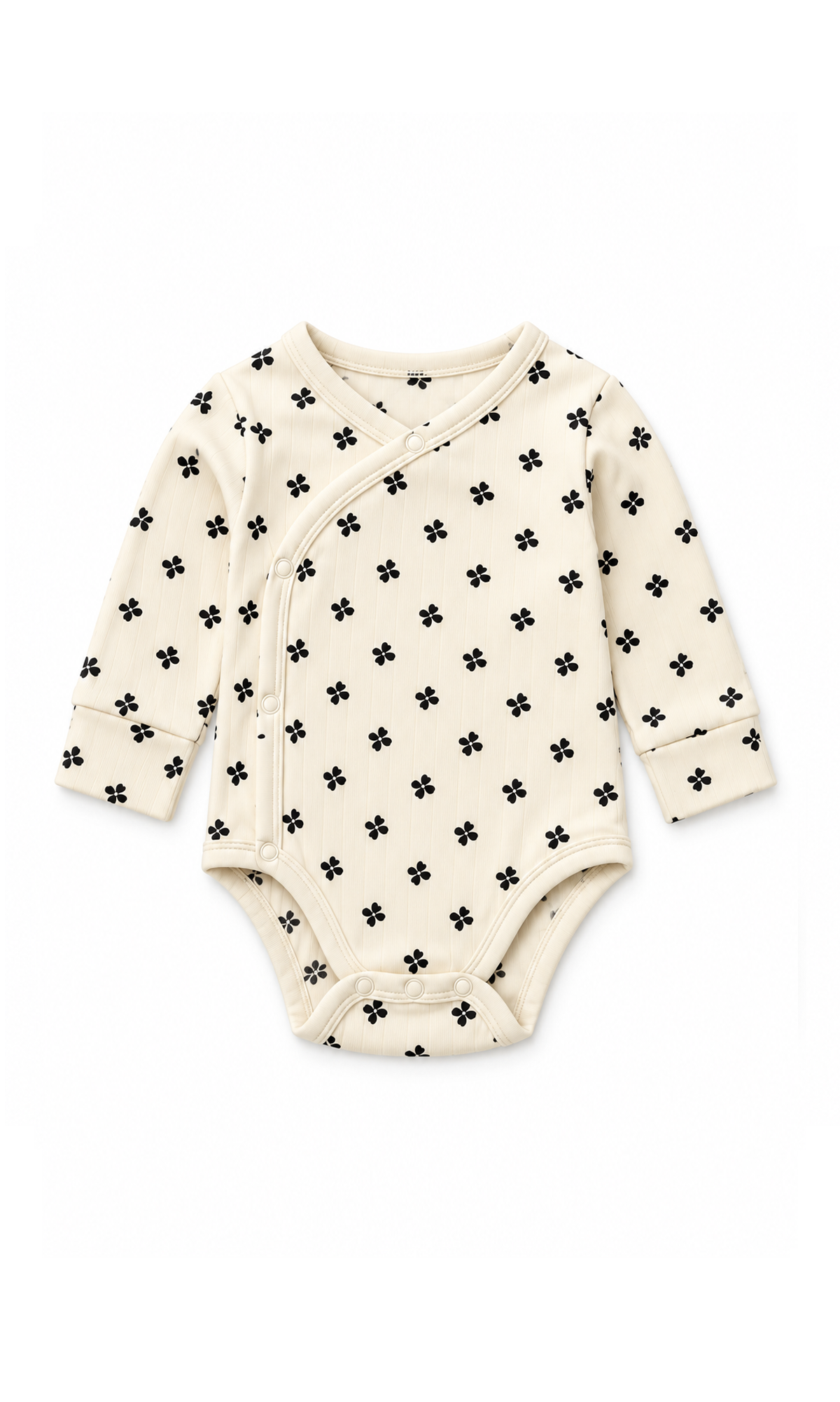 Newborn Baby Gift Set Cream Black Flower Print