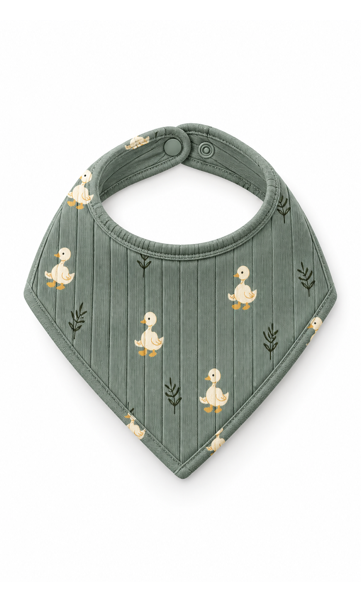 Newborn Baby Gift Set Sage Green Ribbed Duck Print