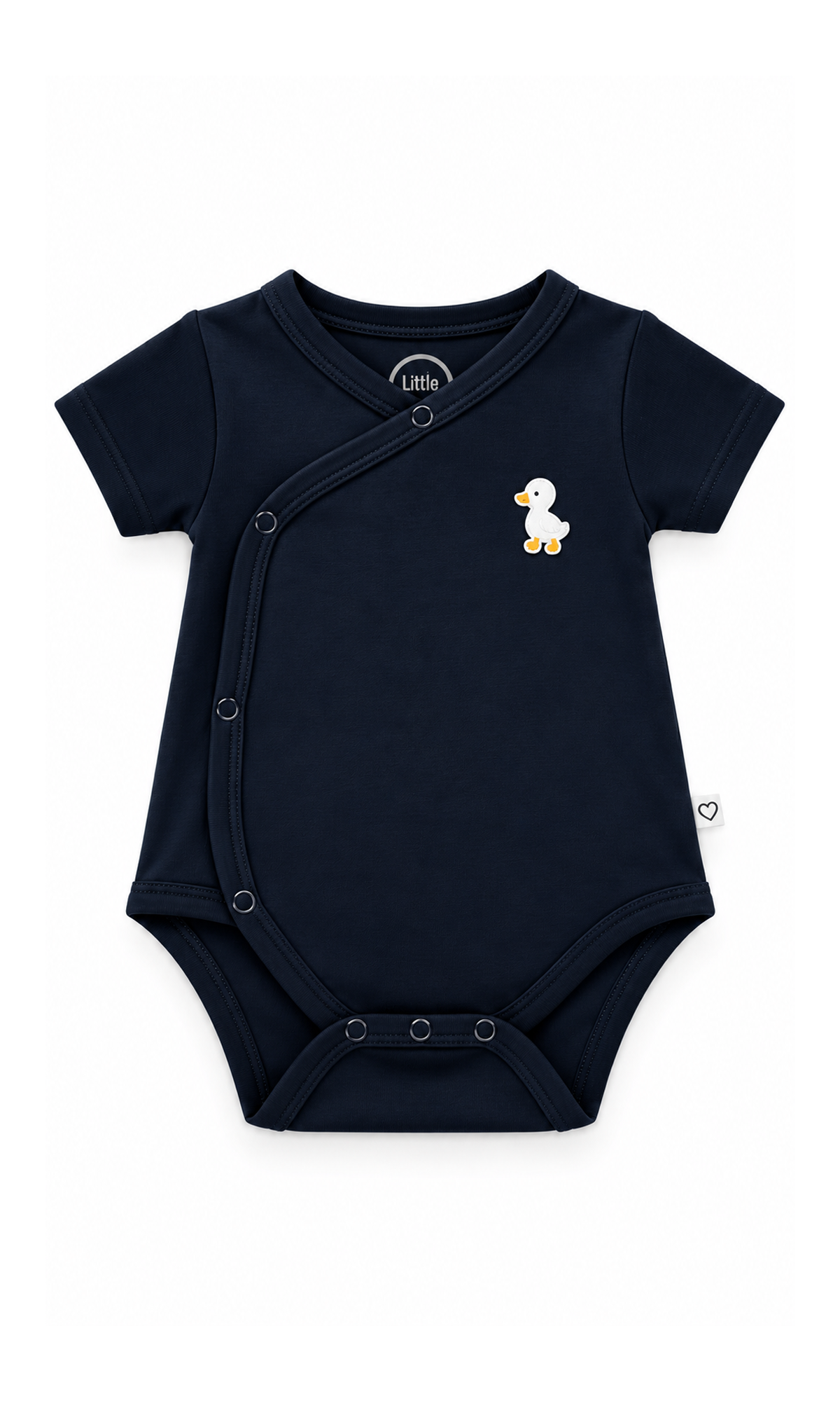 Baby Wrap Bodysuits 2-Pack Black and White Striped Animal Detail