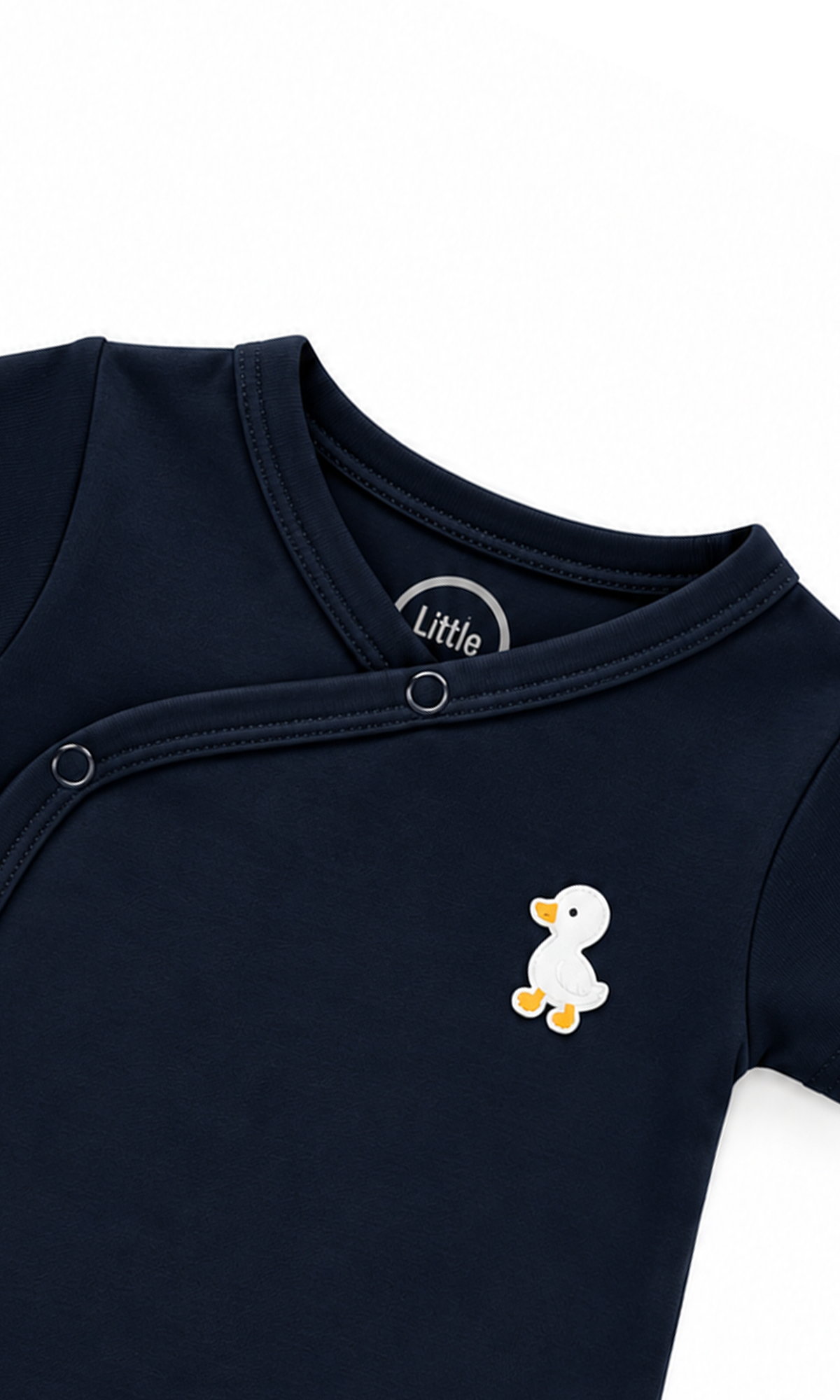 Baby Wrap Bodysuits 2-Pack Black and White Striped Animal Detail