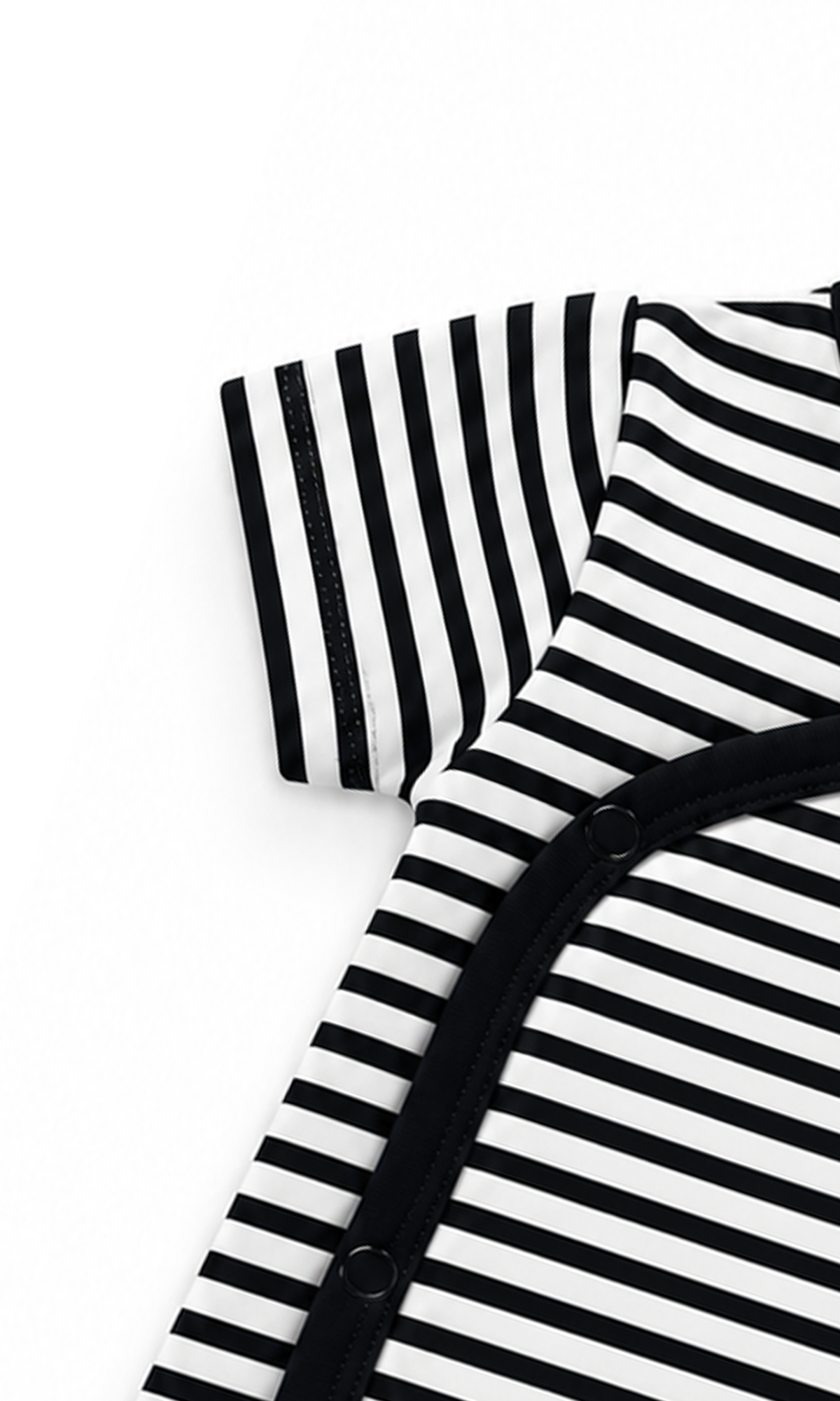 Baby Wrap Bodysuits 2-Pack Black and White Striped Animal Detail