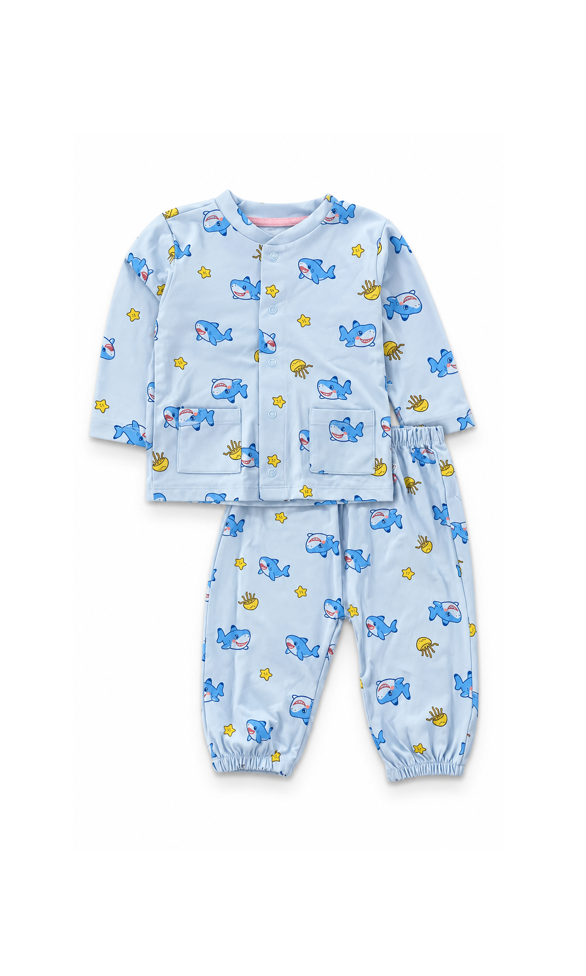 Baby Shark 2-Piece Night Suit Light Blue