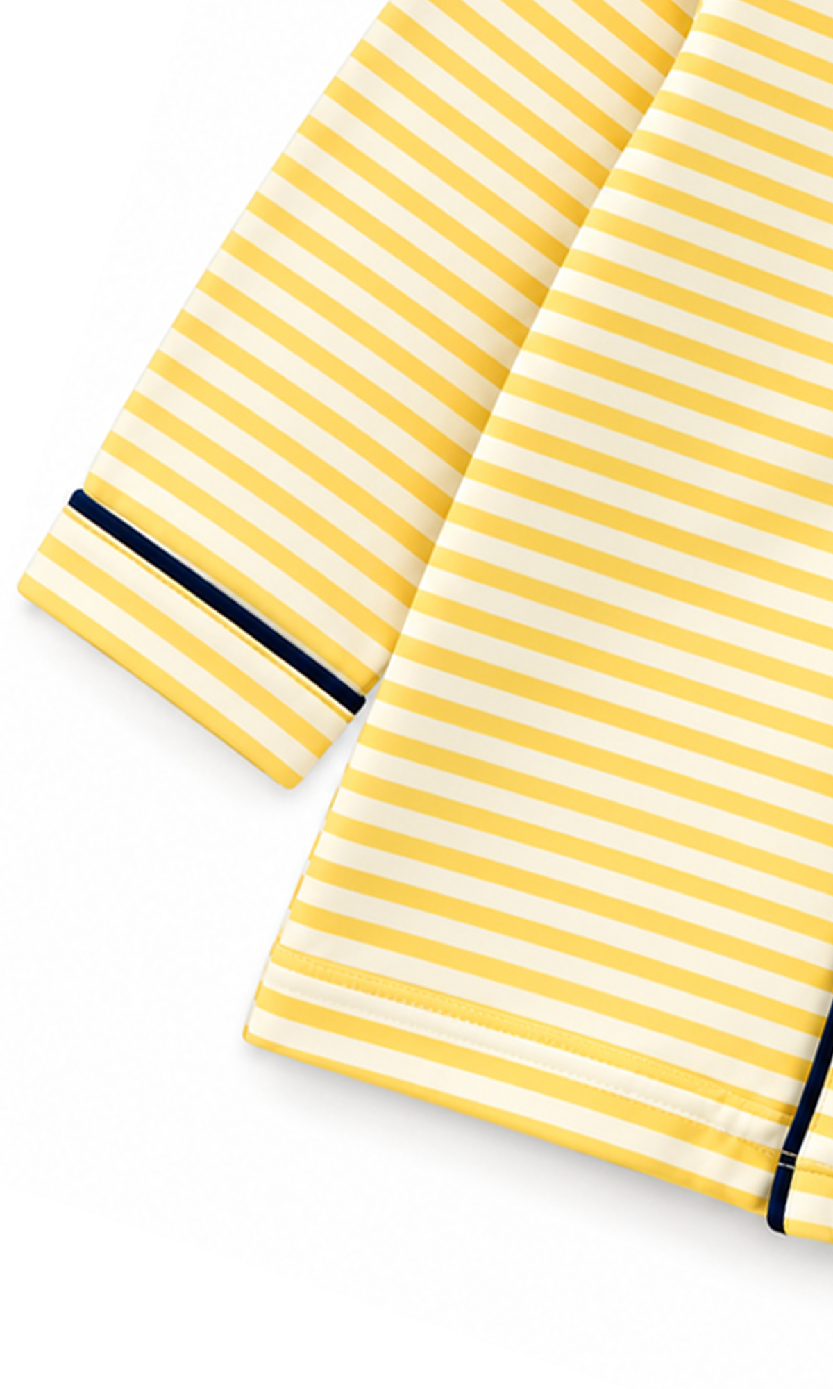 Kids Striped 2-Piece Night Suit Yellow