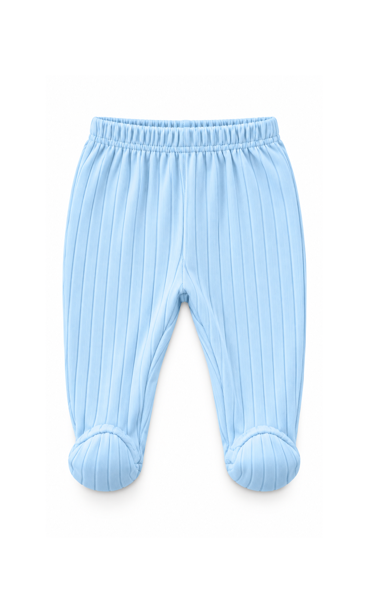 Baby Ribbed Cotton 5-Piece Suit Set Blue Teddy Bear Patch