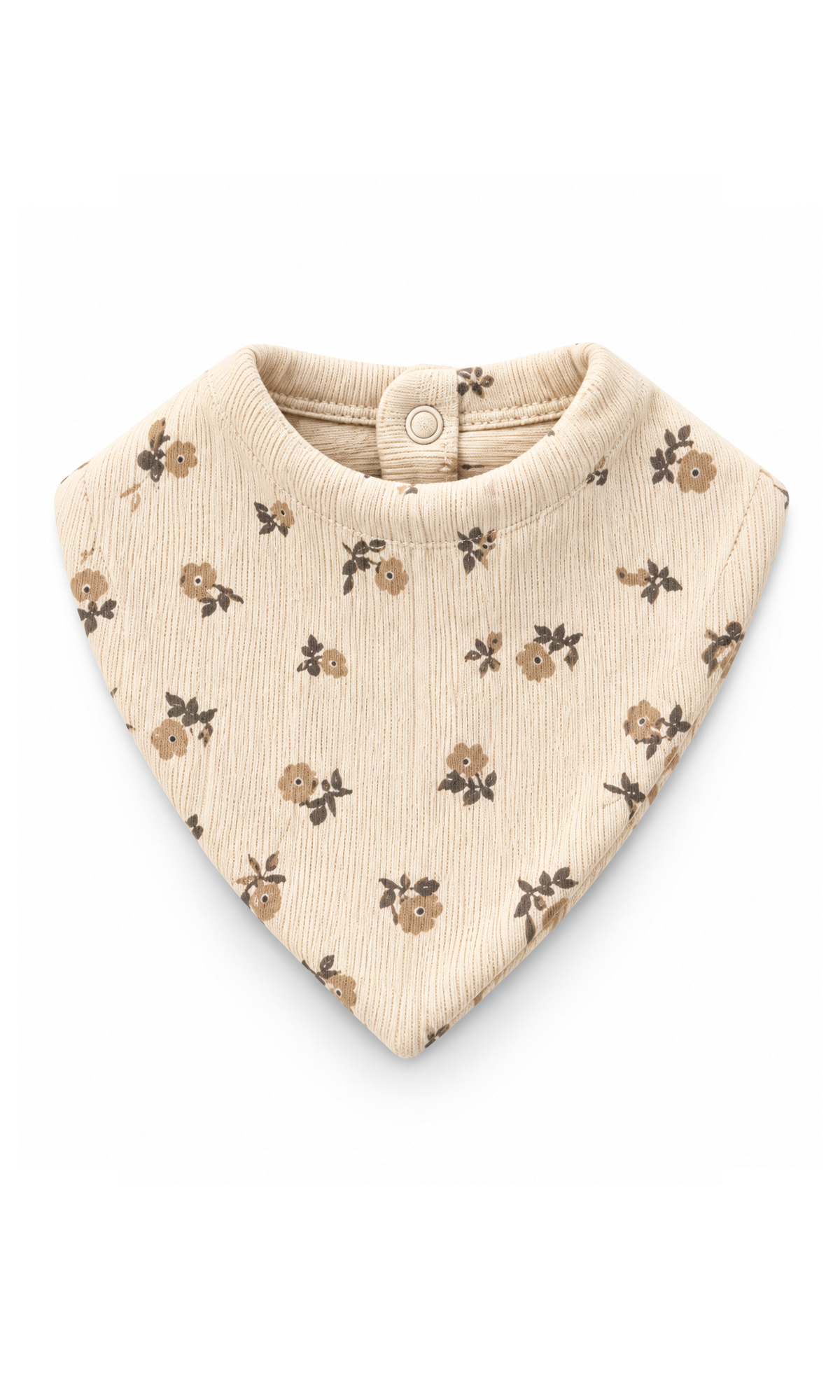 Baby Ribbed Cotton 5-Piece Suit Set Beige Floral Print