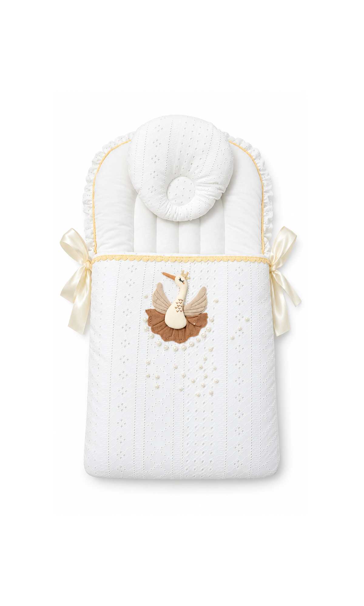 Baby Carry Nest White Peacoc Design