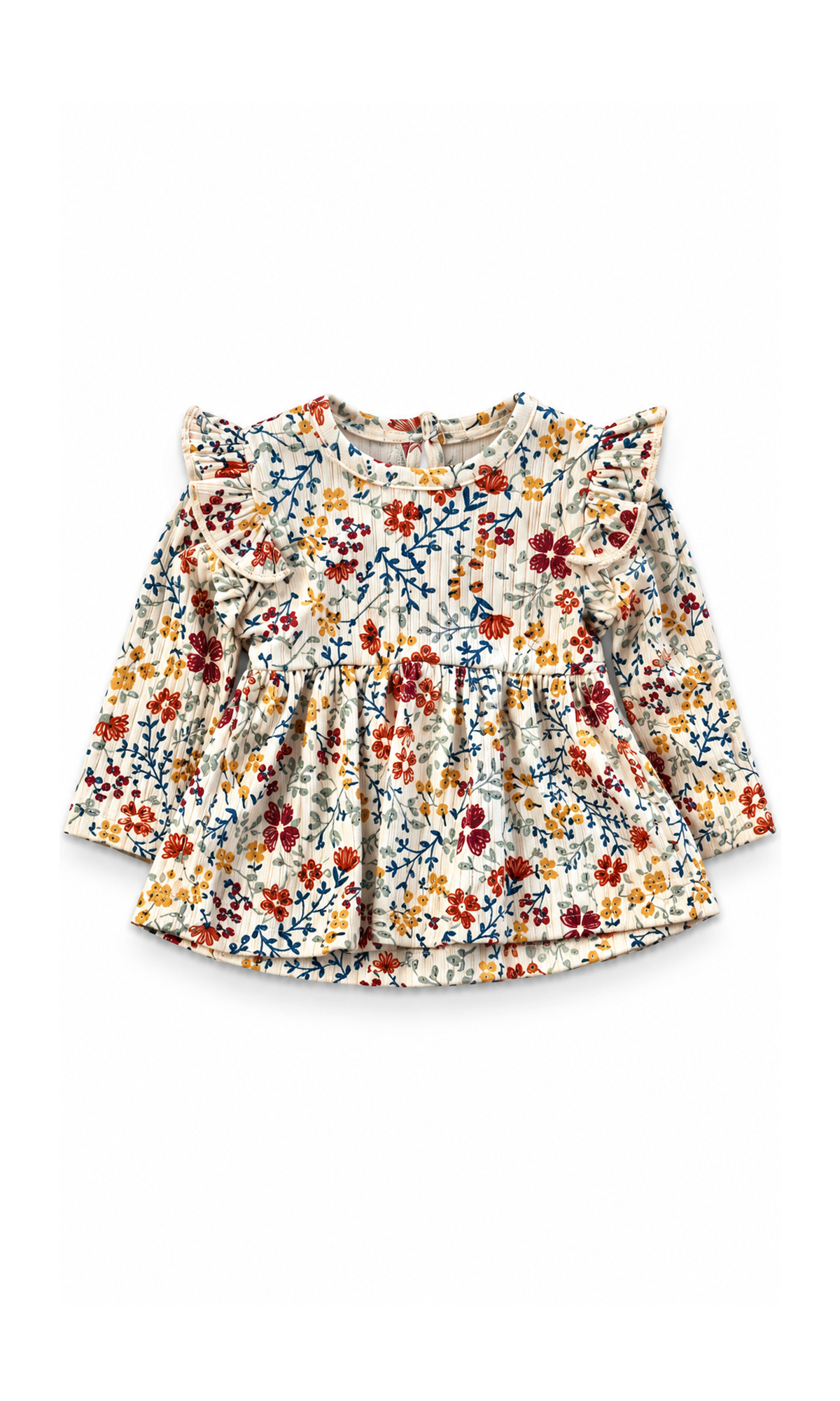 Baby Girls 3-Piece Gift Set Cream Multicolour Floral Print