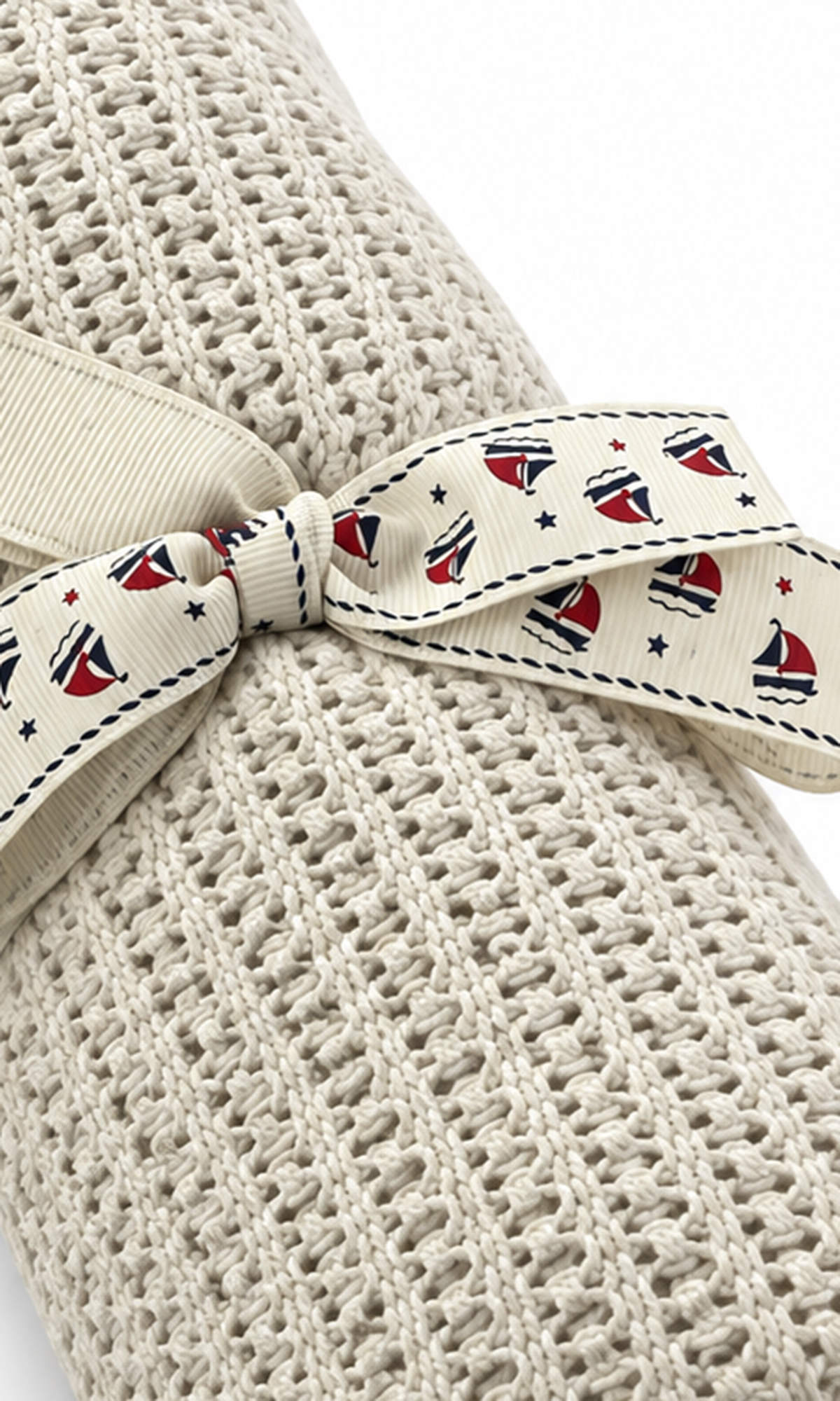 Knitted Baby Blanket & Wrap Cream