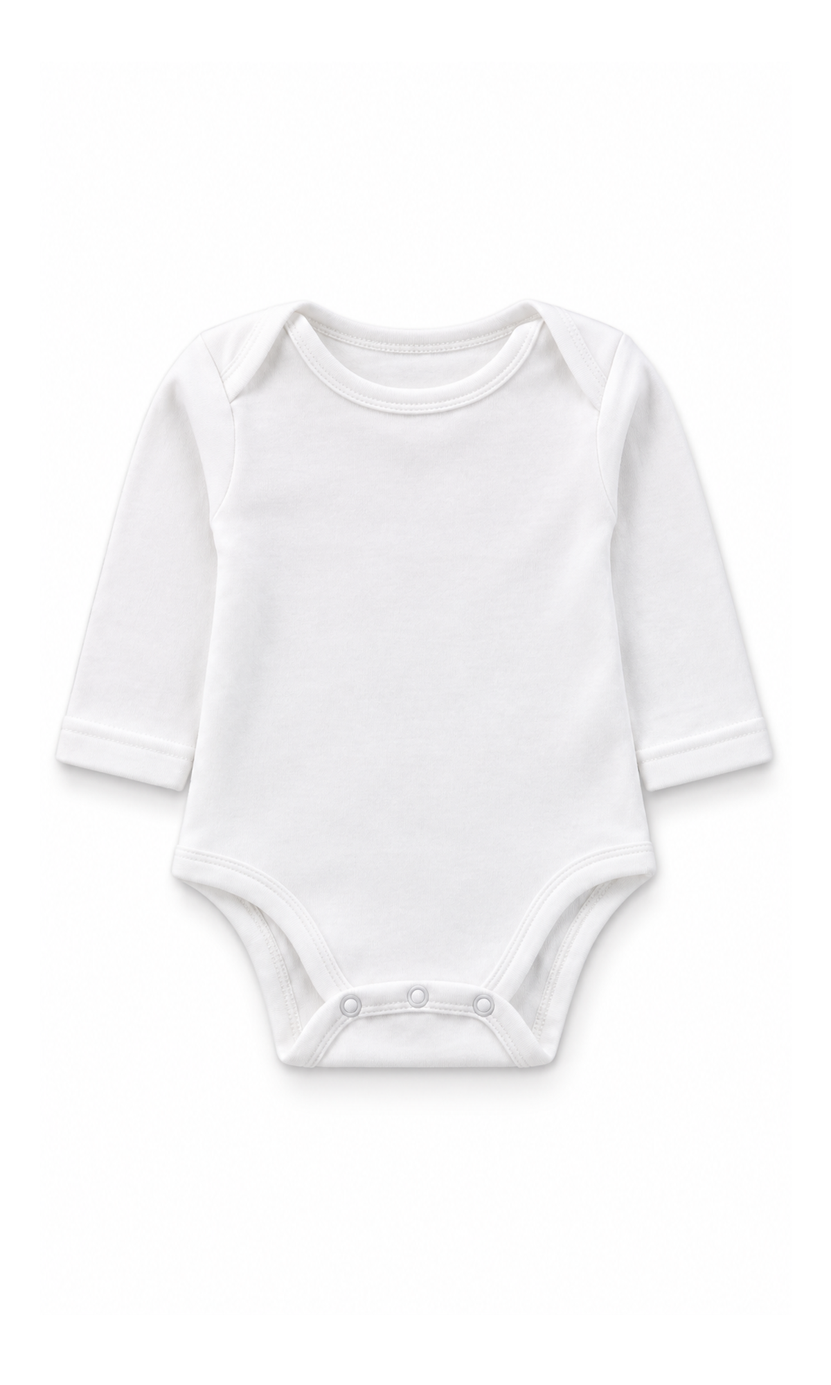 Baby Cotton Long Sleeve Bodysuit Pack of 2 White