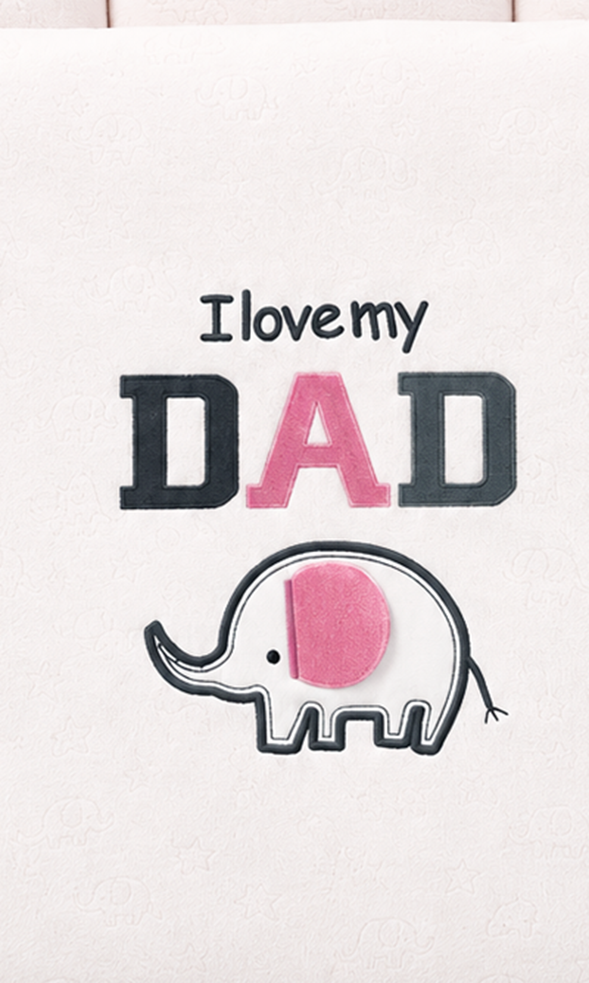 Baby Carry Nest with Pillow Pink I Love My Dad Elephant Print