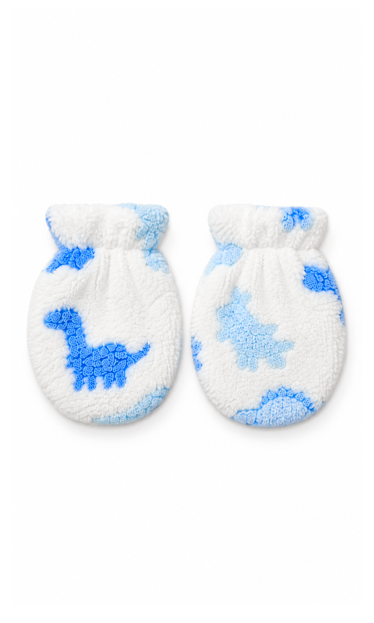 Newborn Baby 6-Piece Gift Set White Blue Dinosaur Print