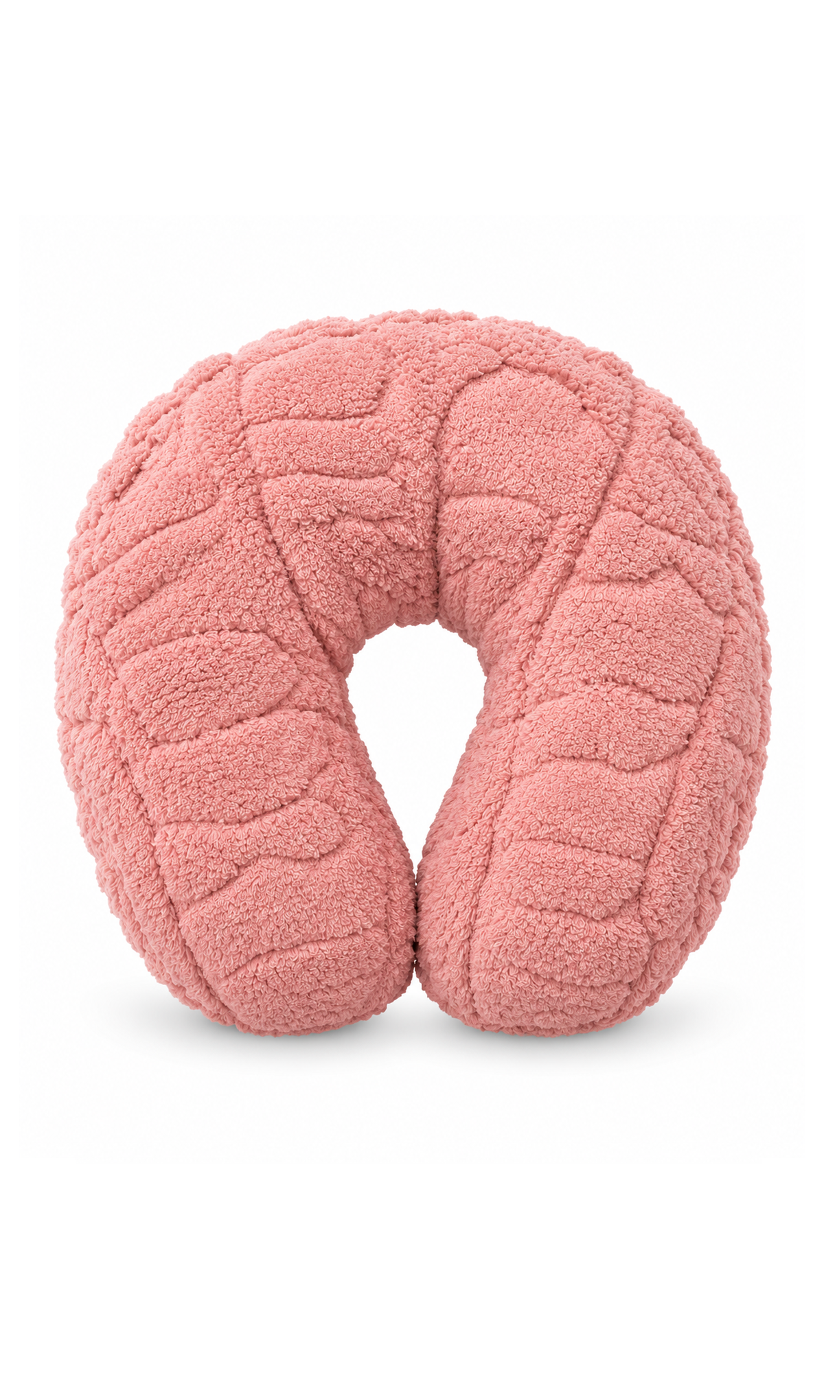U-Shaped Nursing Pillow Pink Textured Design