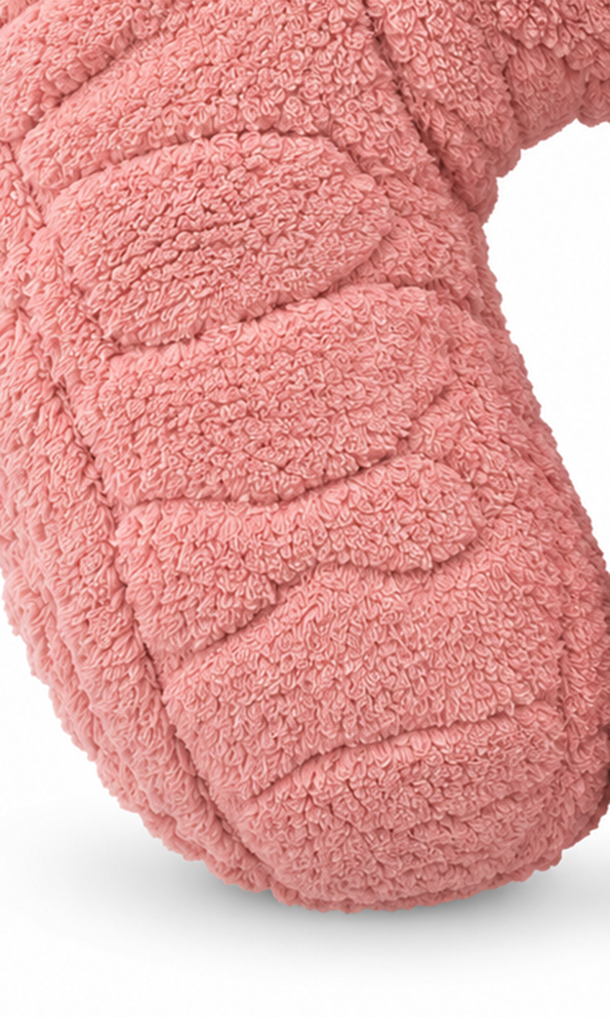 U-Shaped Nursing Pillow Pink Textured Design