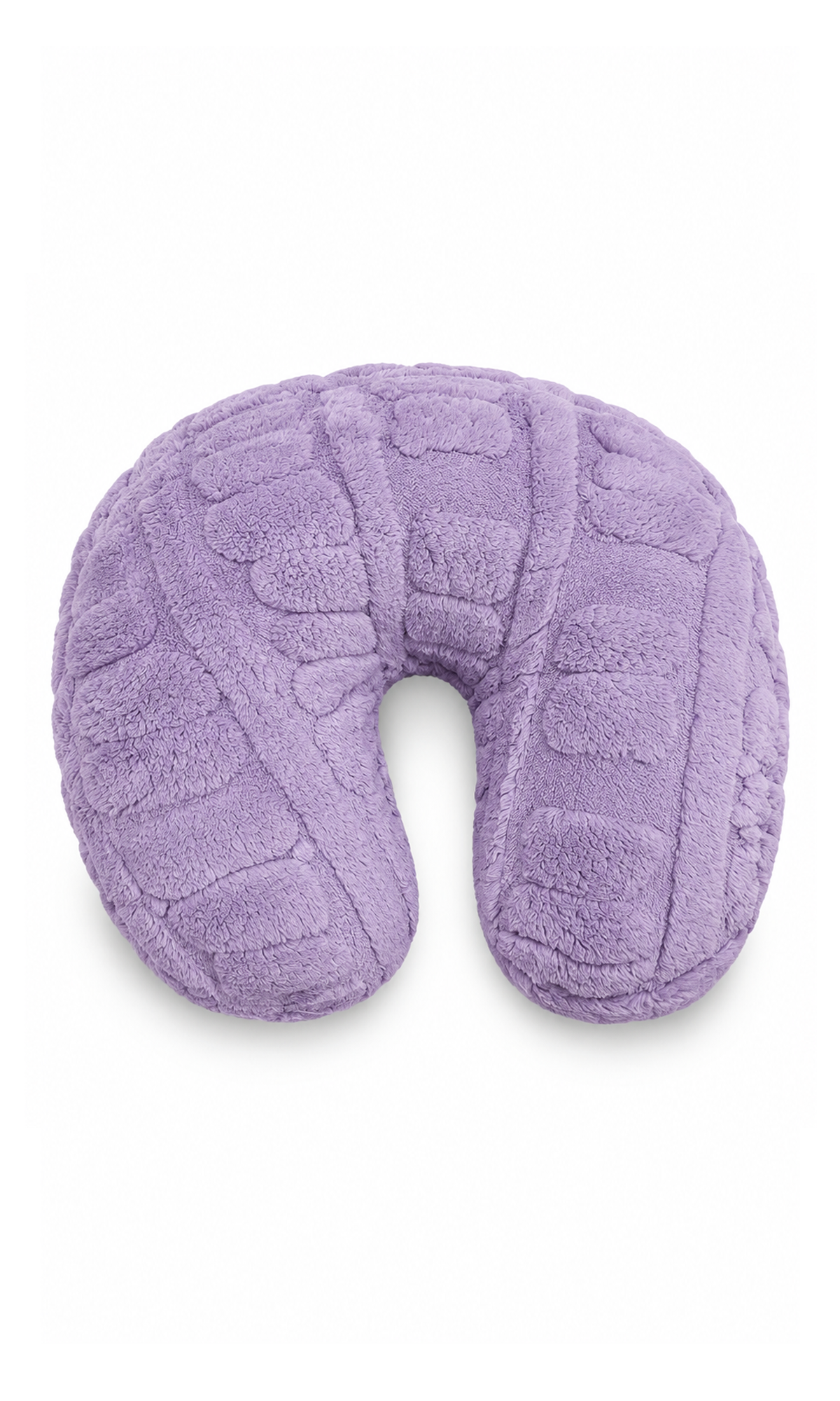 U-Shaped Nursing Pillow Purple Textured Design