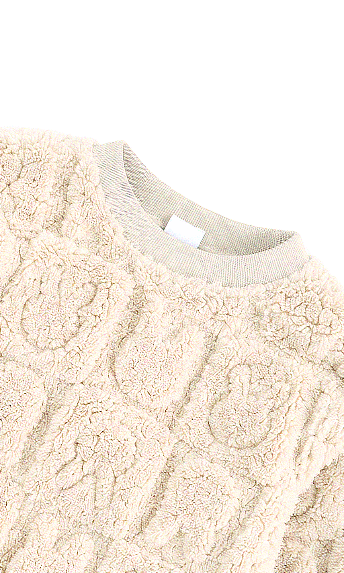 Girls 3-Piece Suit Cream Textured Design with Bag