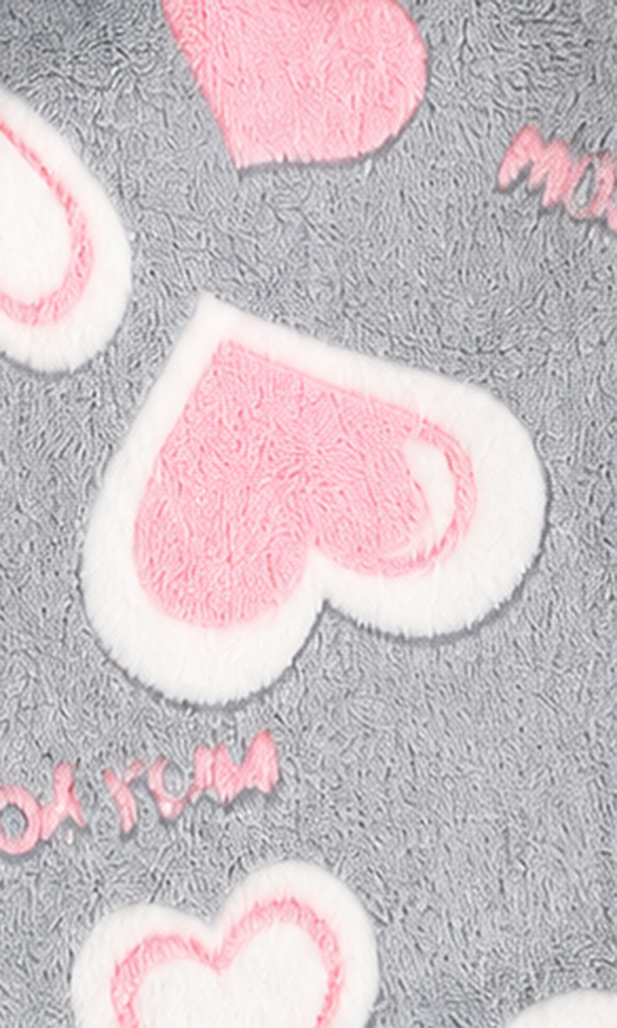 Girls 2-Piece Suit Grey & Pink Heart Print