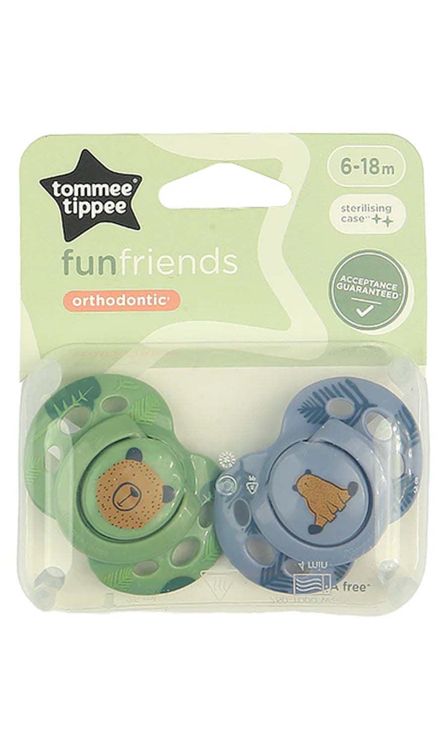 Closer to Nature Orthodontic Soothers Pack Of 2 6-18M  - 433358