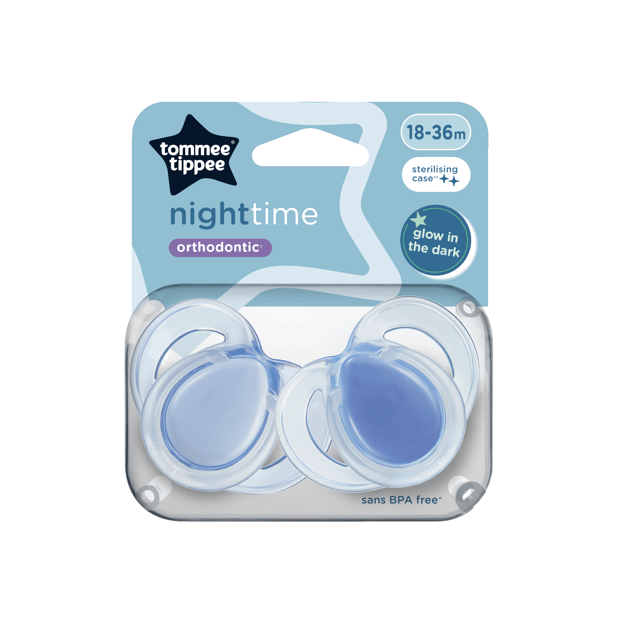 Night Time Soother 2-PK Tommee Tippee 18-36M - 433400