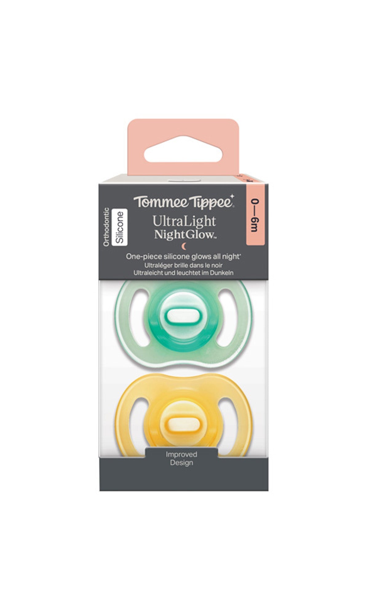 Tommee Tippee Night Glow Ultralight Soother 6-18M Pack Of 2