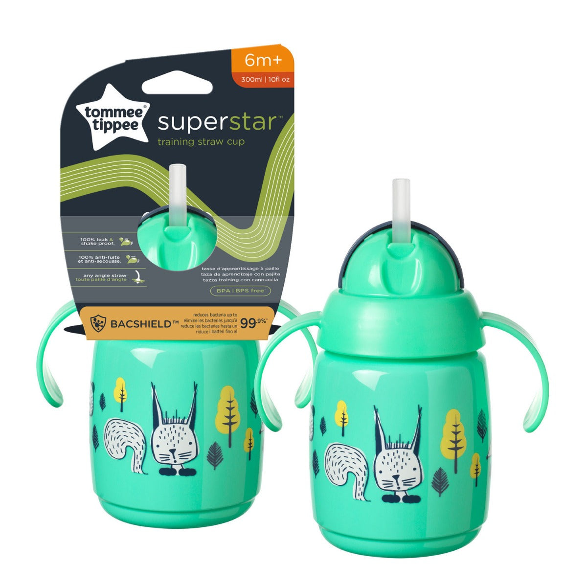 TRNR Straw Cup AL IL Green 1X Tommee Tippee 300ML - 447830