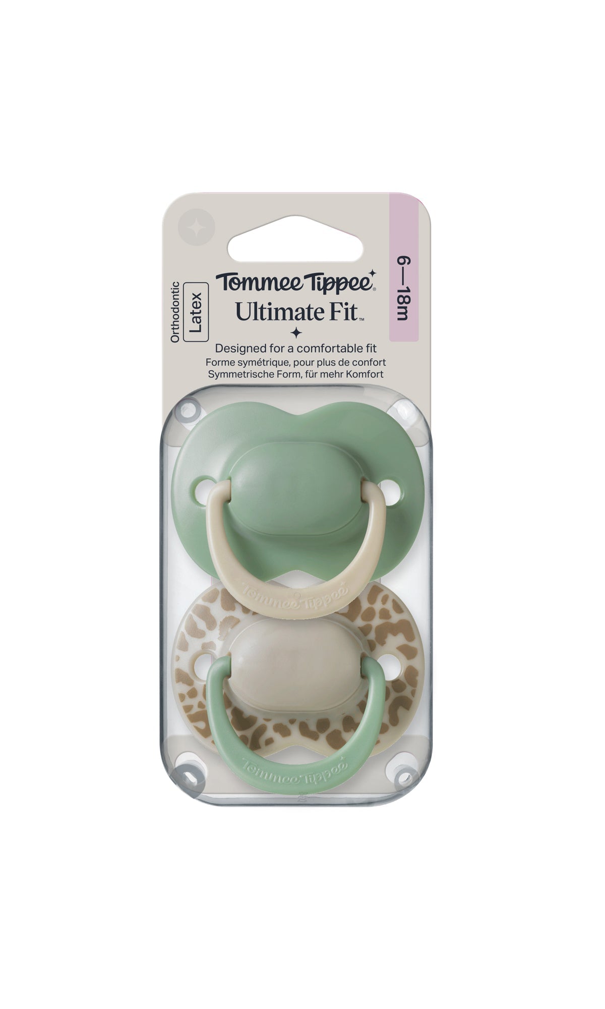Tommee Tippee Ultimate Fit Latex Soother 6-18M Pack Of 2