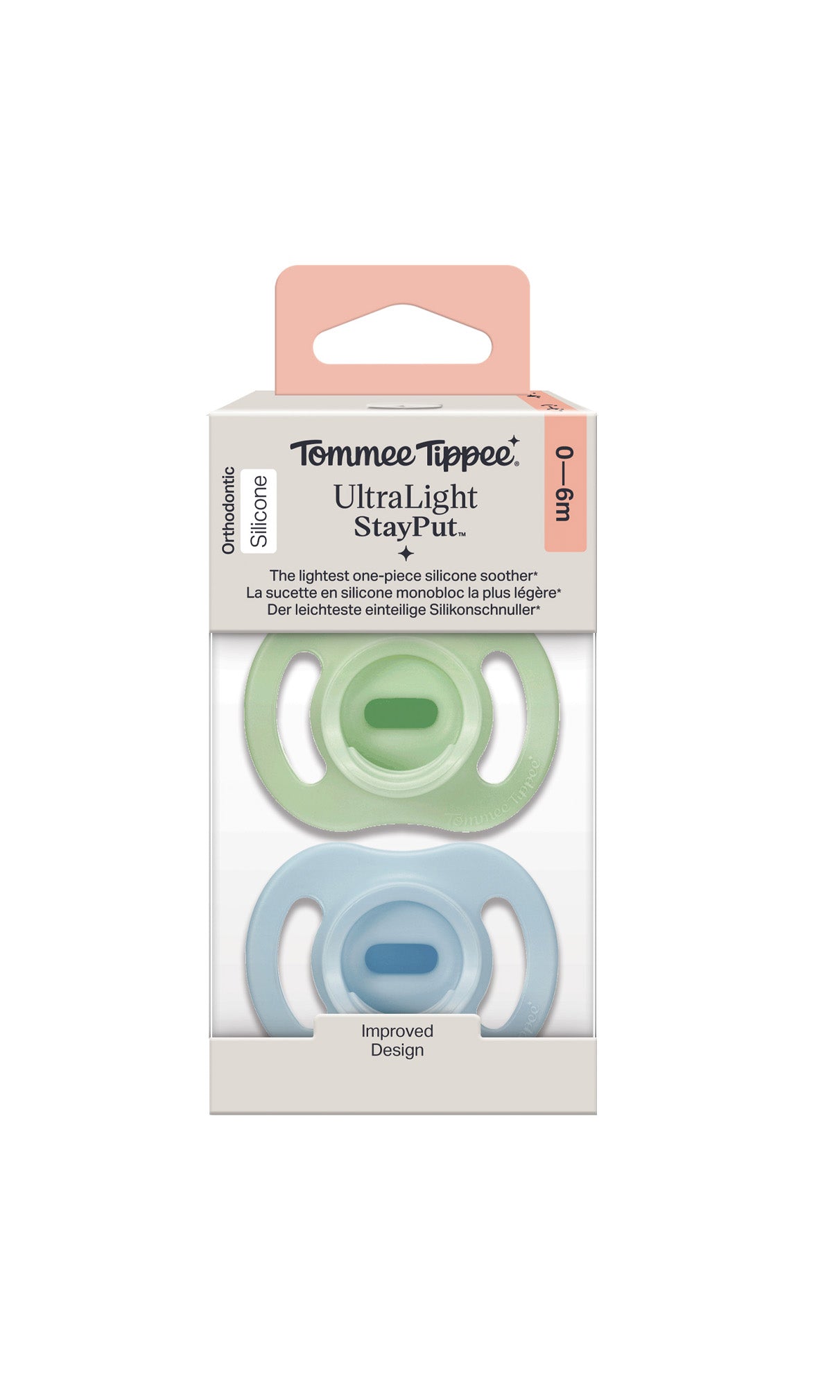 Tommee Tippee Ultra Light Silicone Soother 0-6M Pack Of 2
