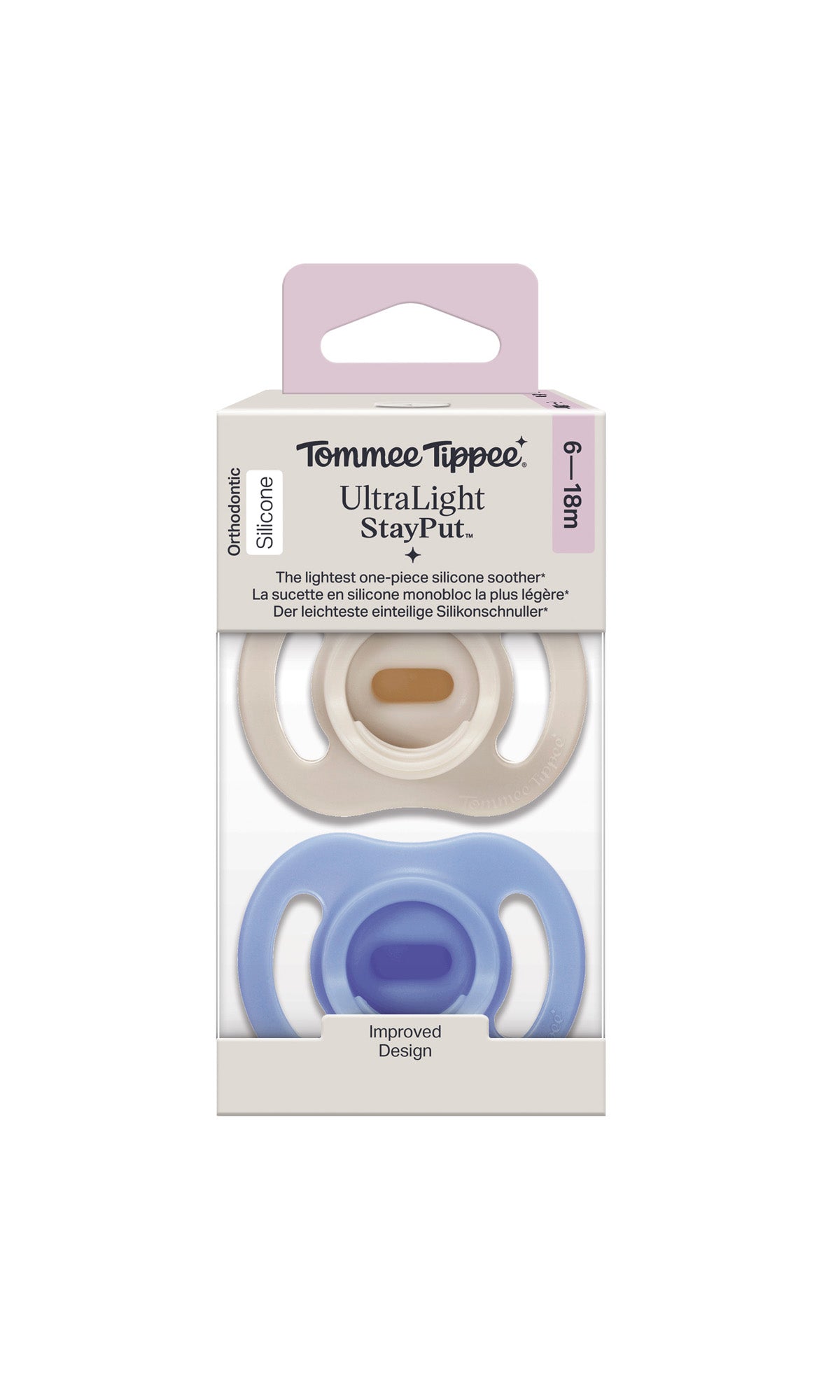 Tommee Tippee Ultra Light Silicone Soother 6-18M Pack Of 2