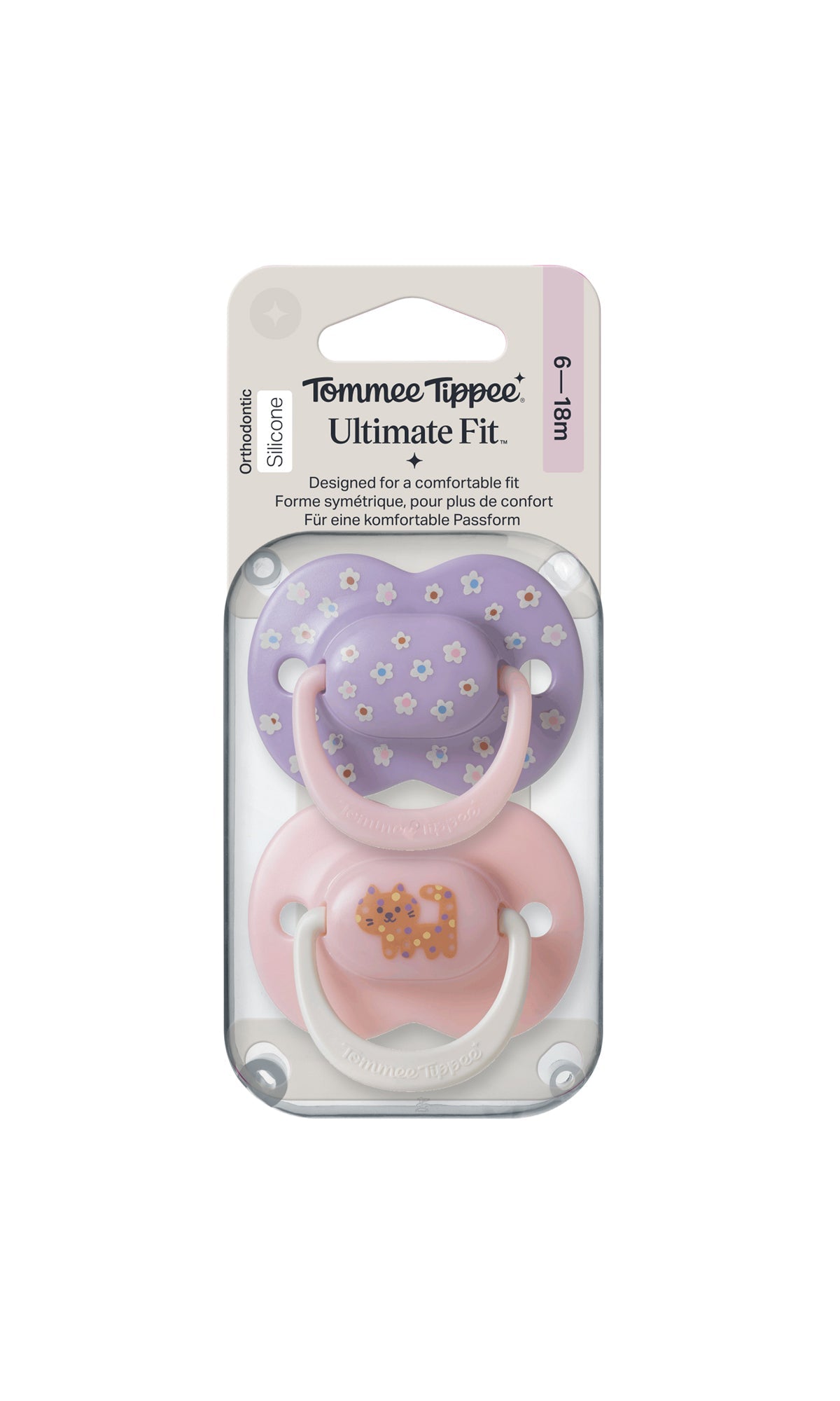 Tommee Tippee Ultra Fit Silicone Soother 6-18M Pack Of 2