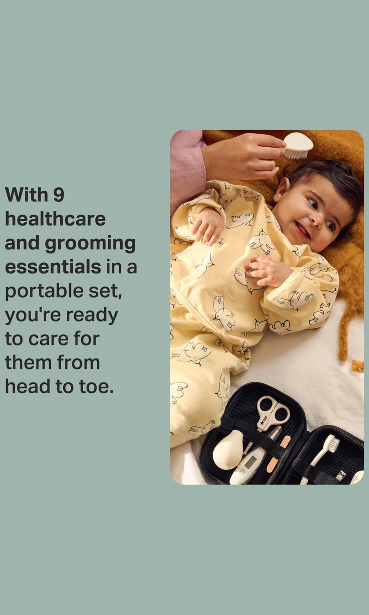 Tommee Tippee Baby Grooming Kit Essential Newborn Care Items 9 Pcs - 423012